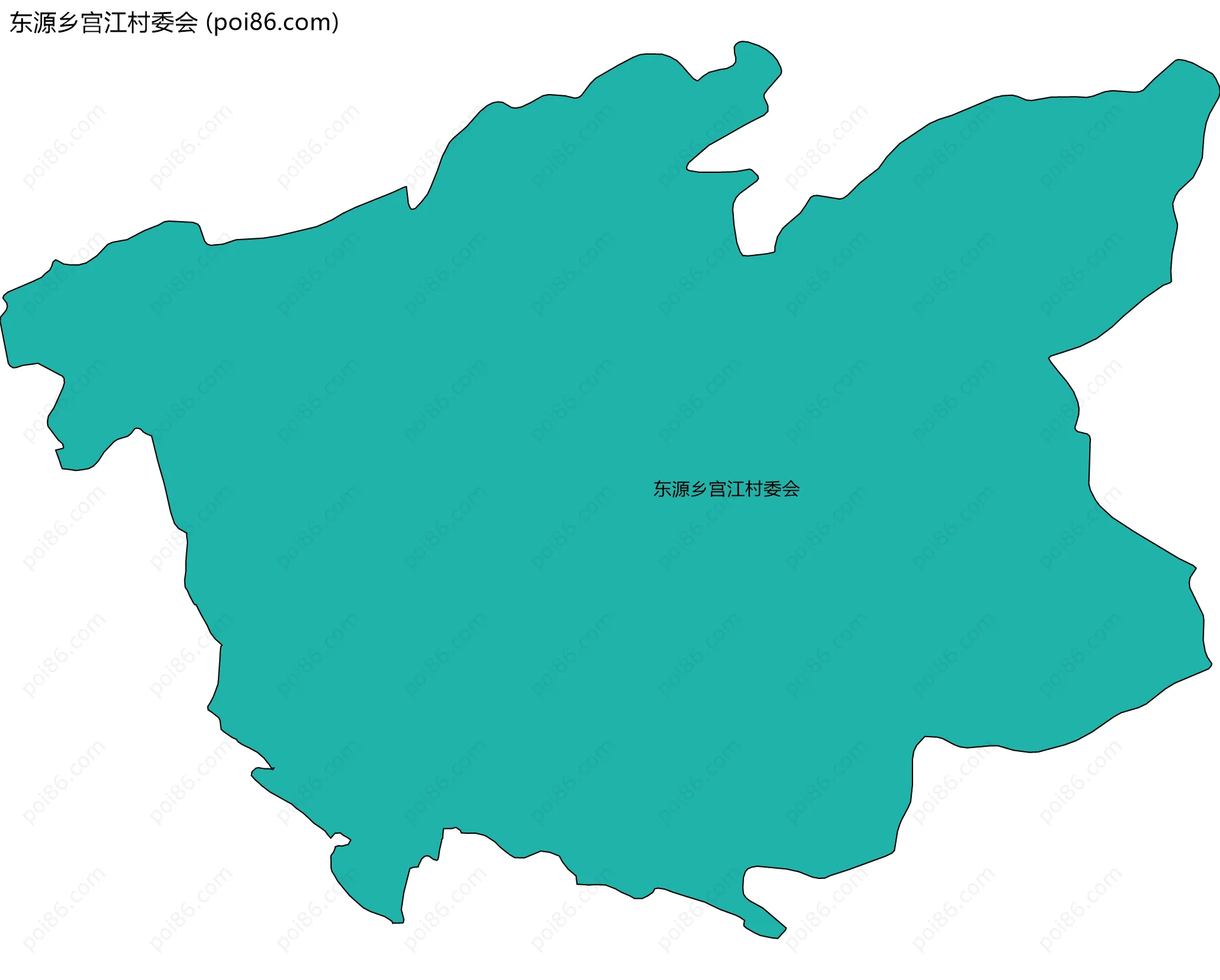 东源乡宫江村委会边界地图