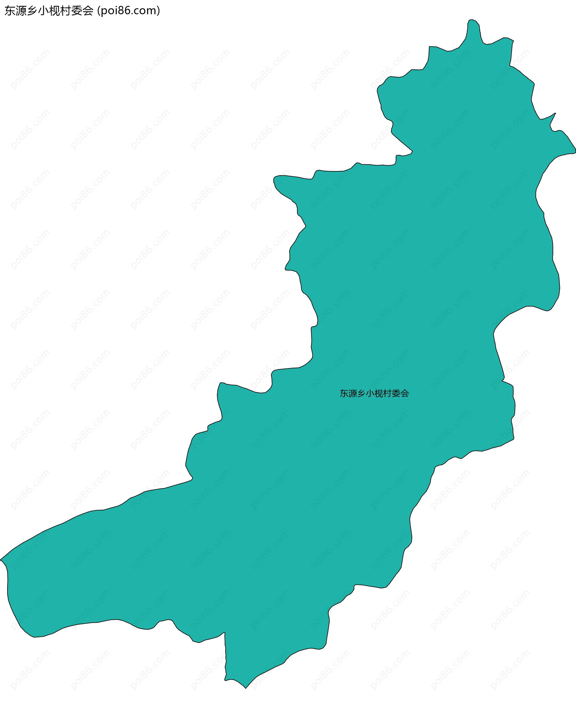东源乡小枧村委会边界地图