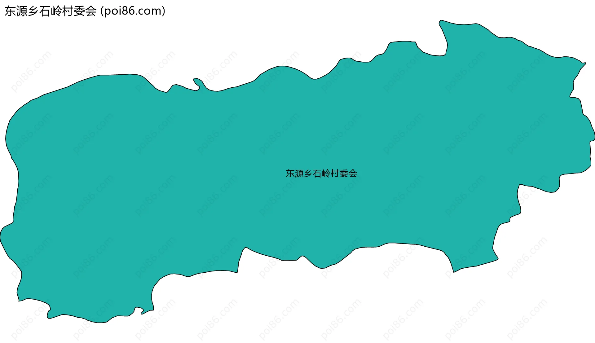东源乡石岭村委会边界地图