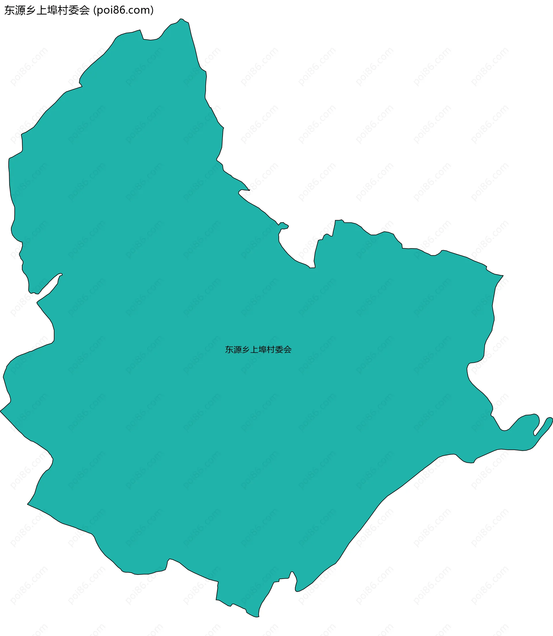 东源乡上埠村委会边界地图