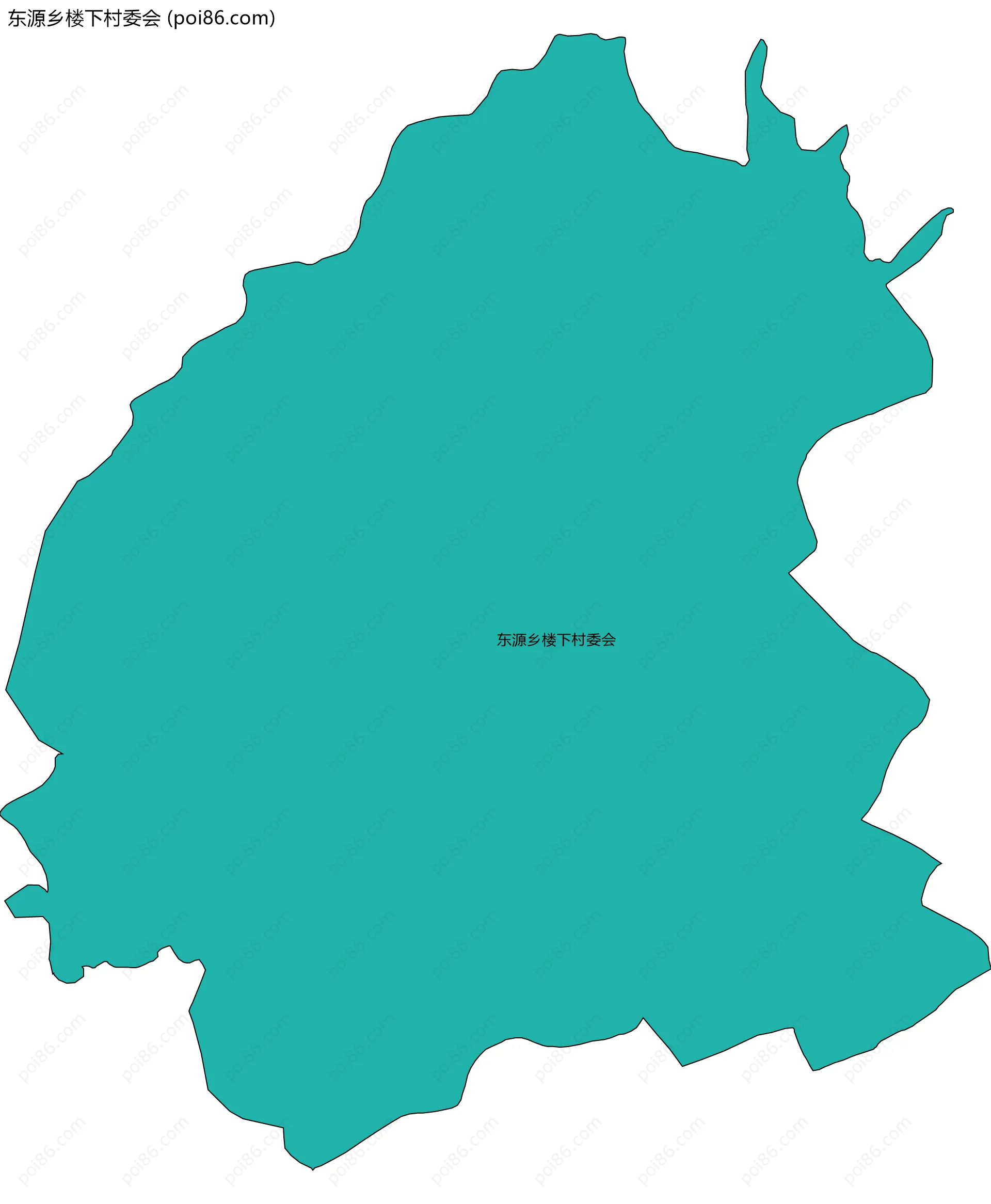 东源乡楼下村委会边界地图