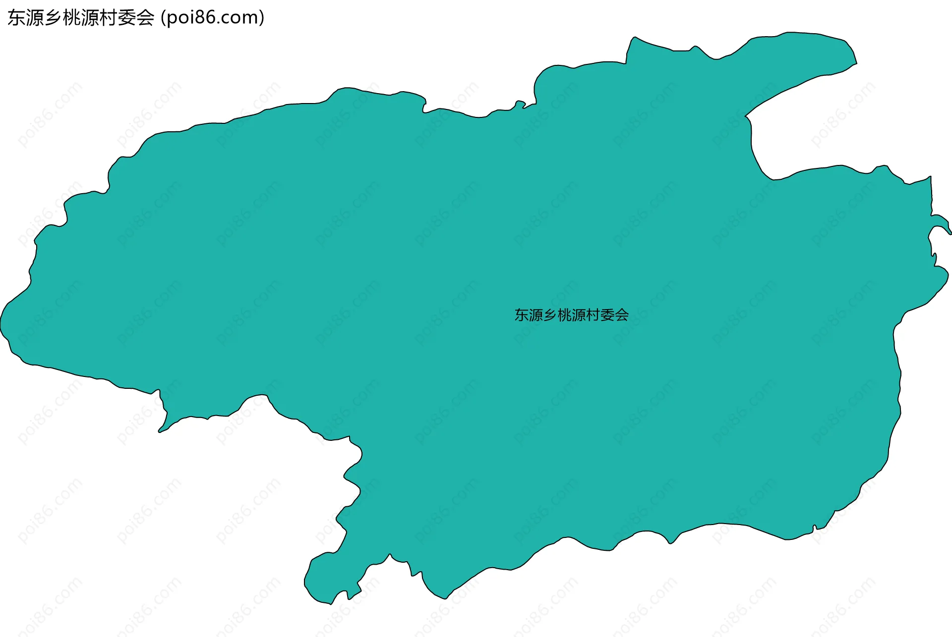 东源乡桃源村委会边界地图