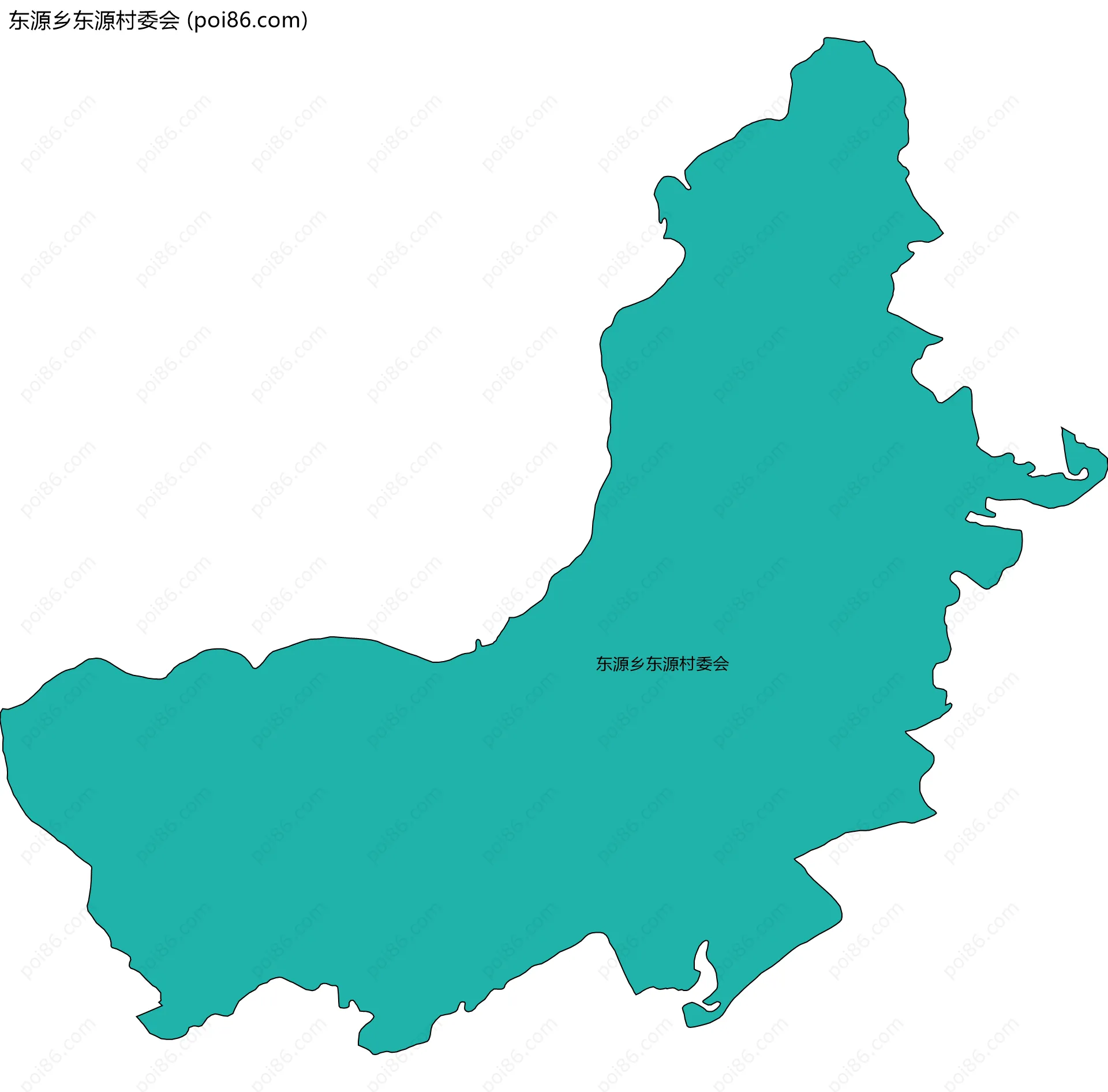 东源乡东源村委会边界地图