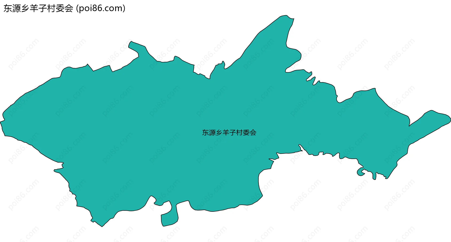 东源乡羊子村委会边界地图