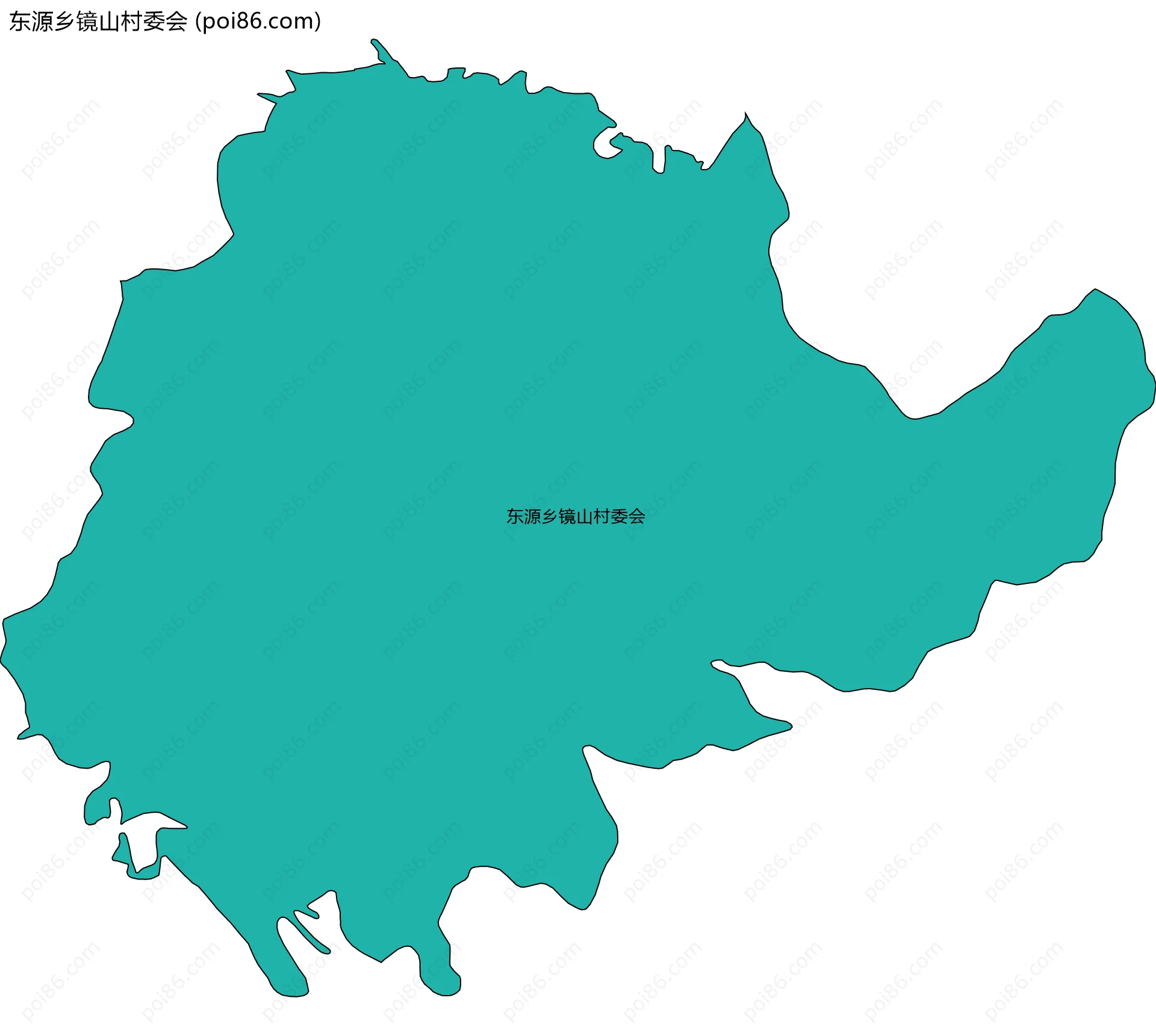 东源乡镜山村委会边界地图