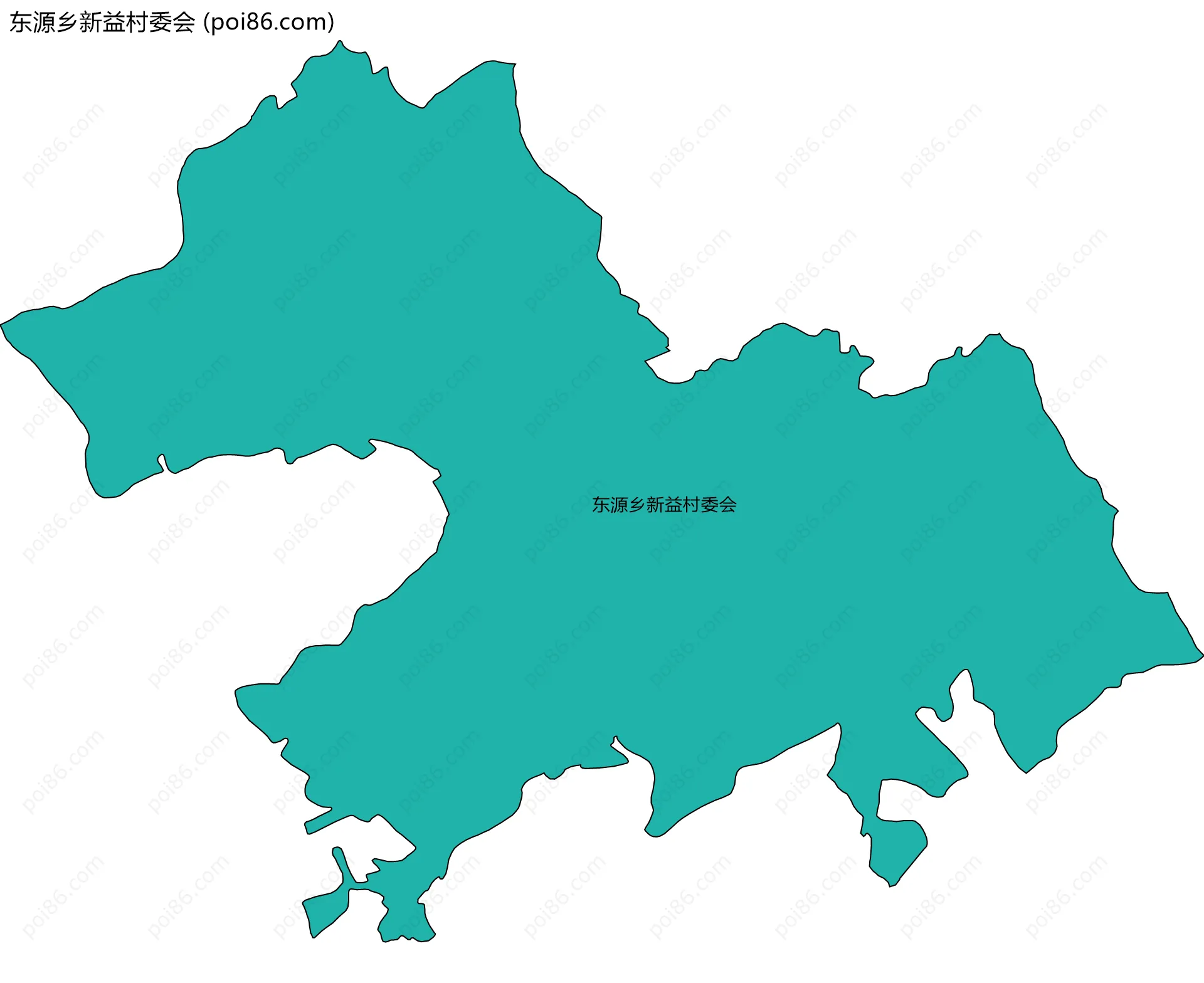 东源乡新益村委会边界地图