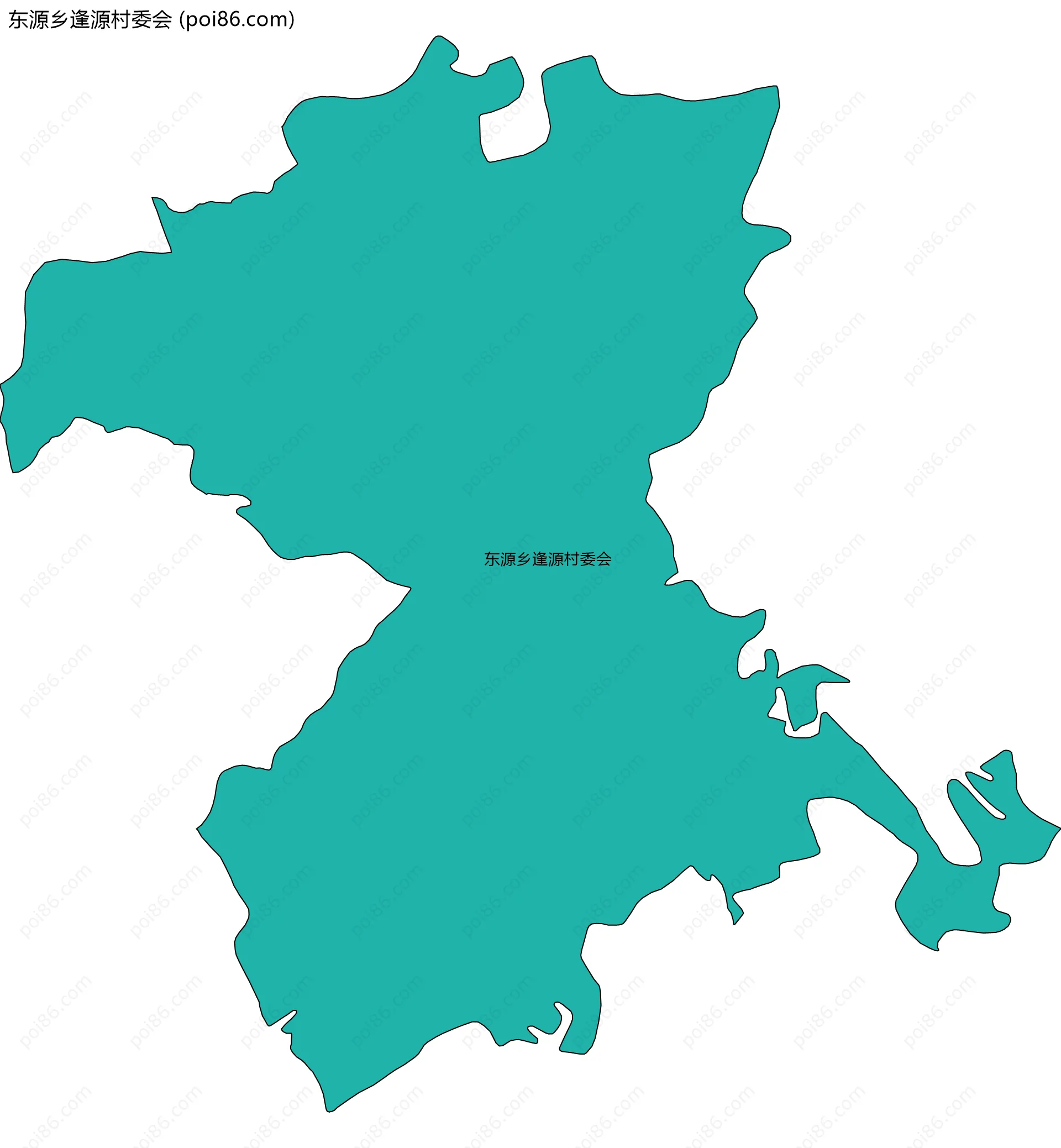 东源乡逢源村委会边界地图