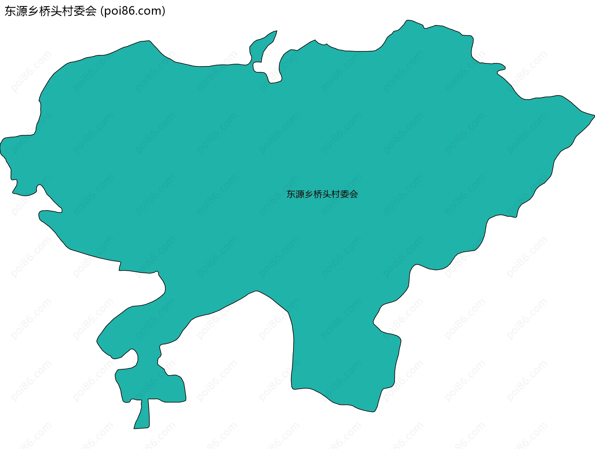 东源乡桥头村委会边界地图