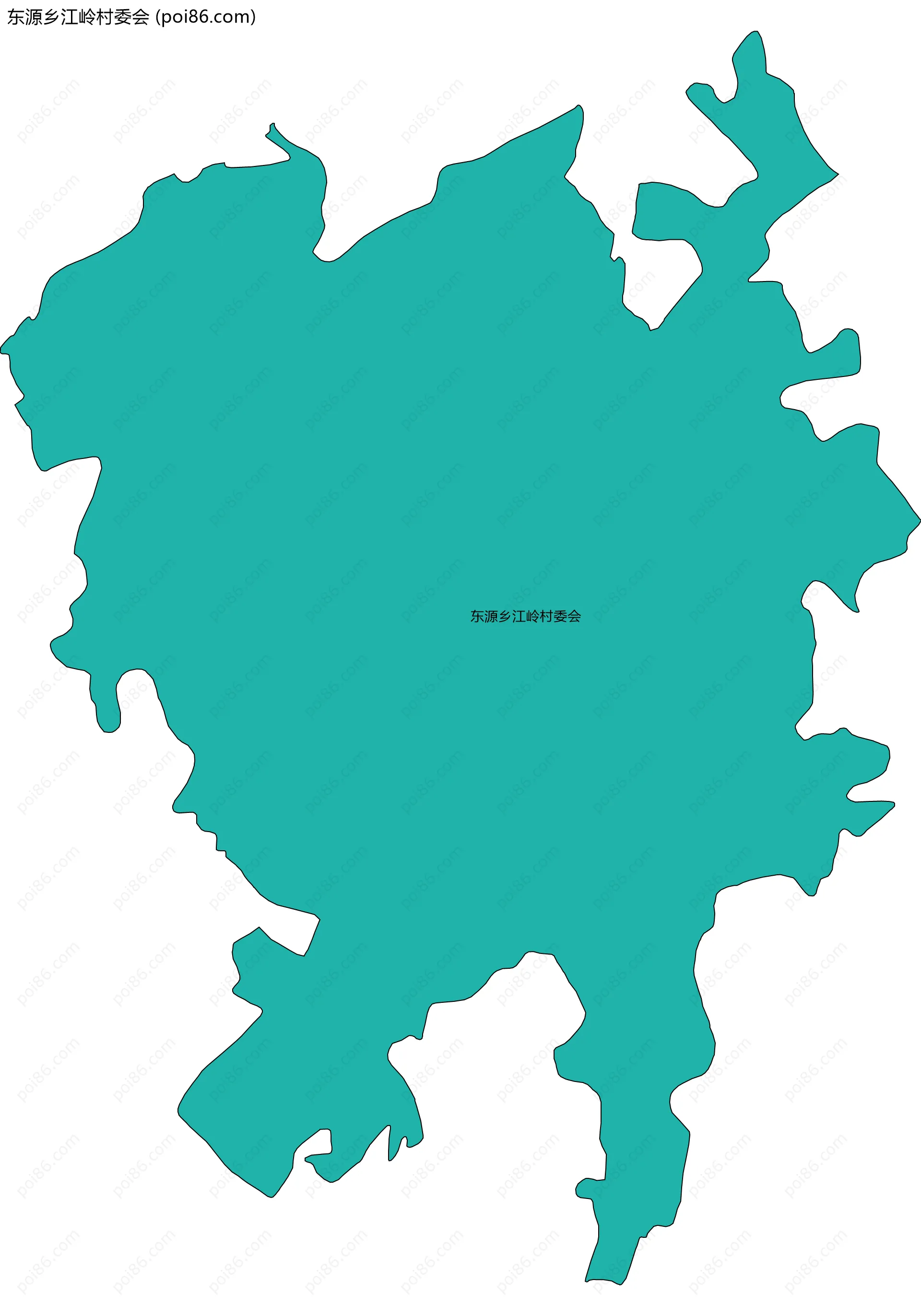 东源乡江岭村委会边界地图