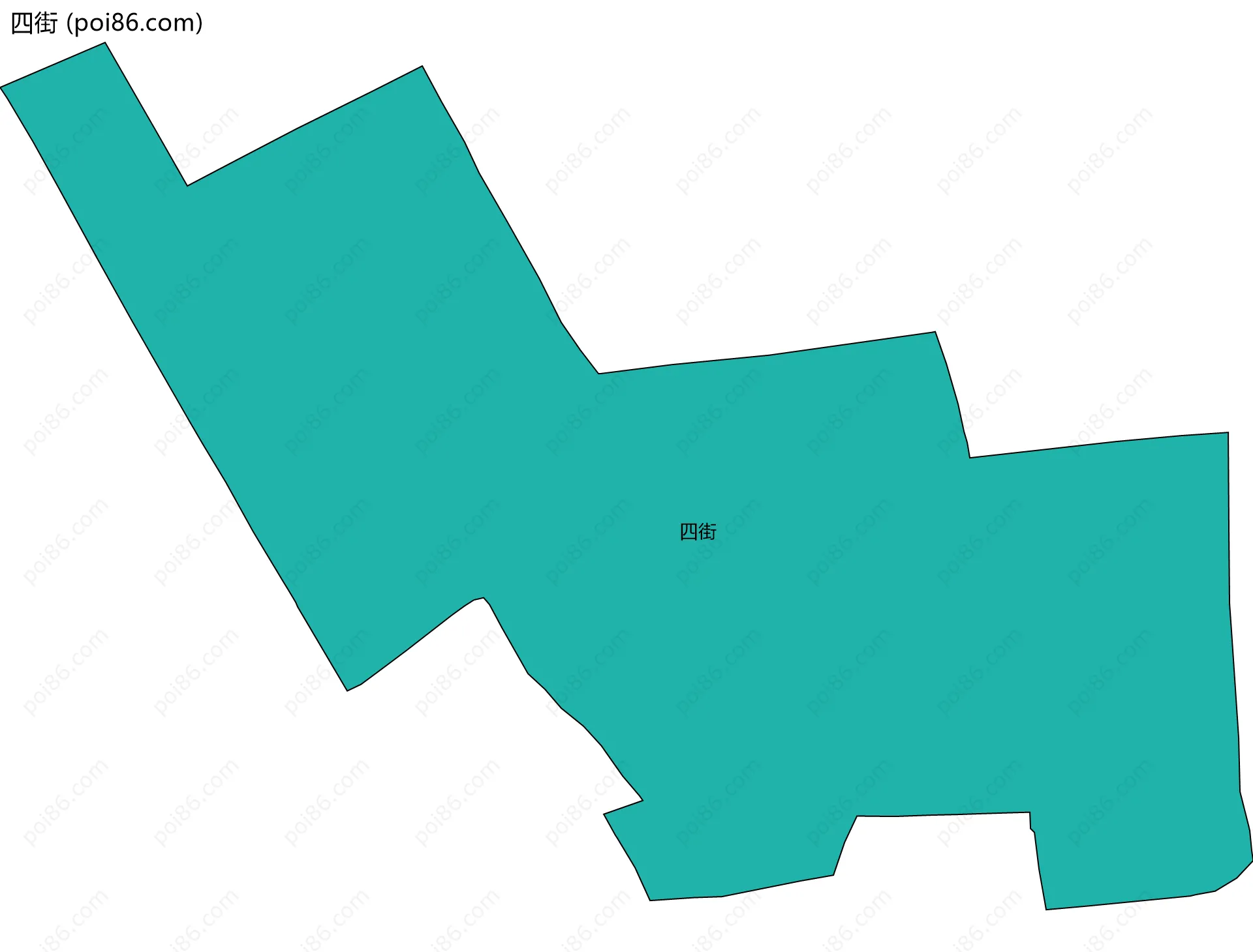 四街边界地图