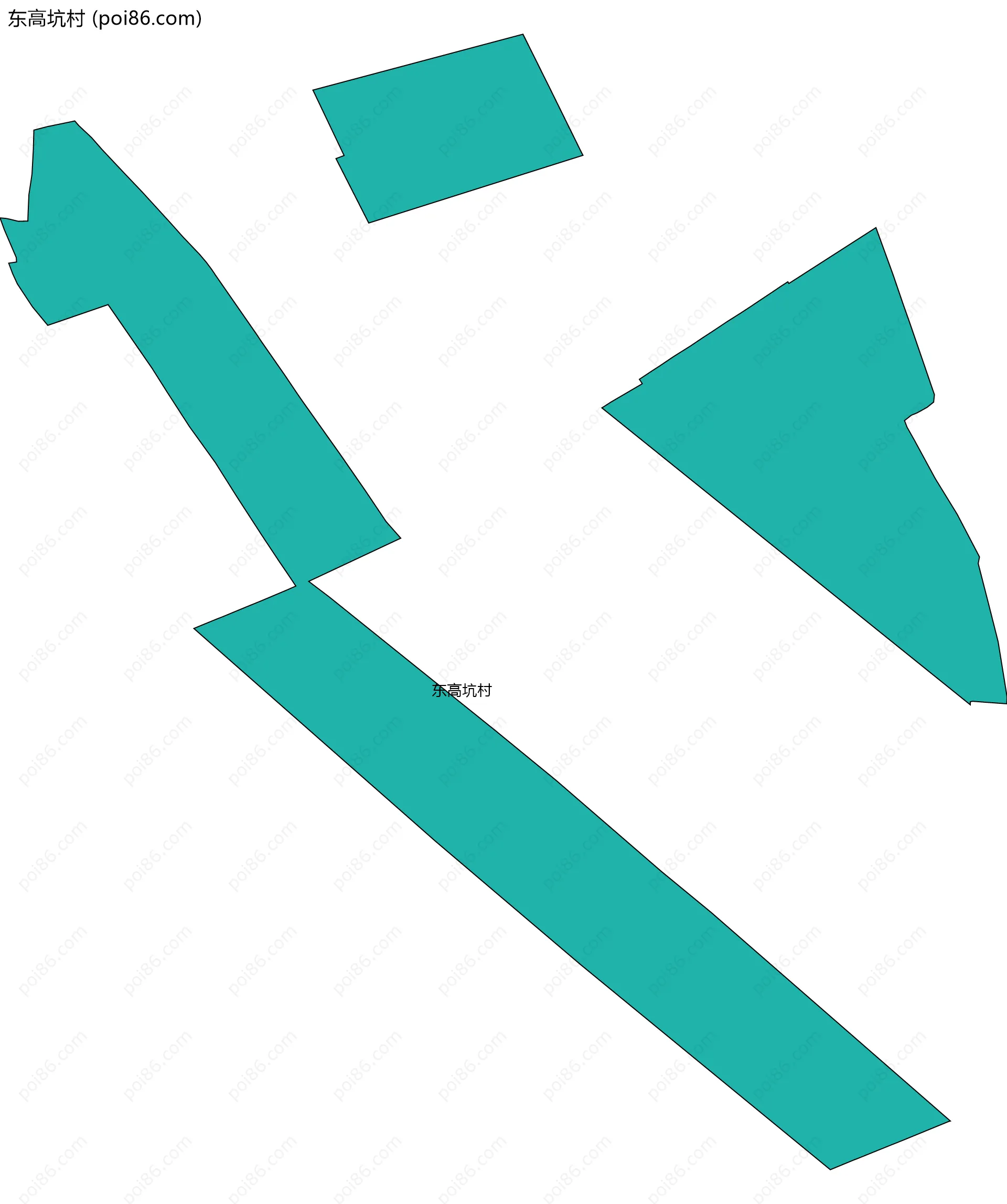 东高坑村边界地图