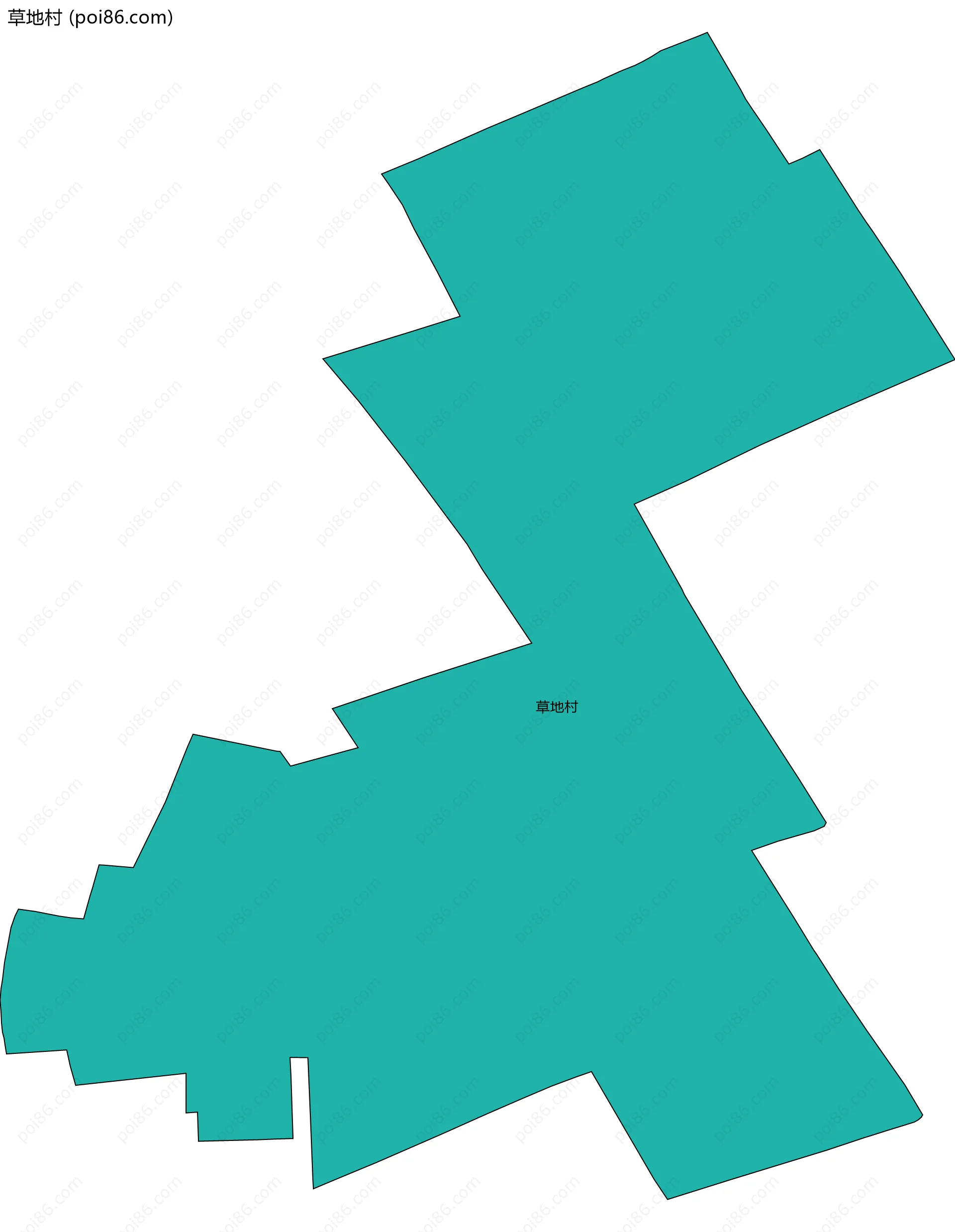 草地村边界地图