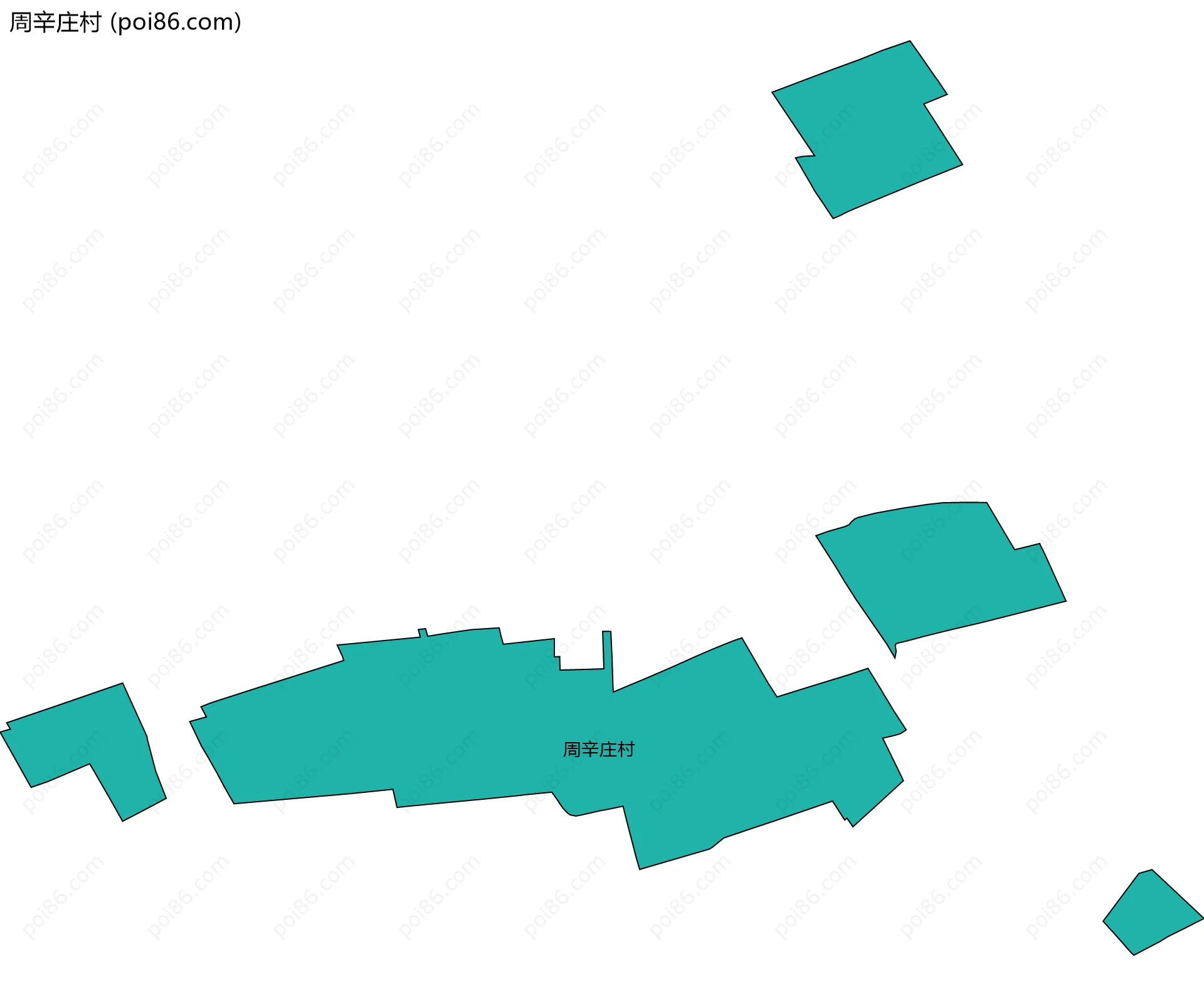周辛庄村边界地图