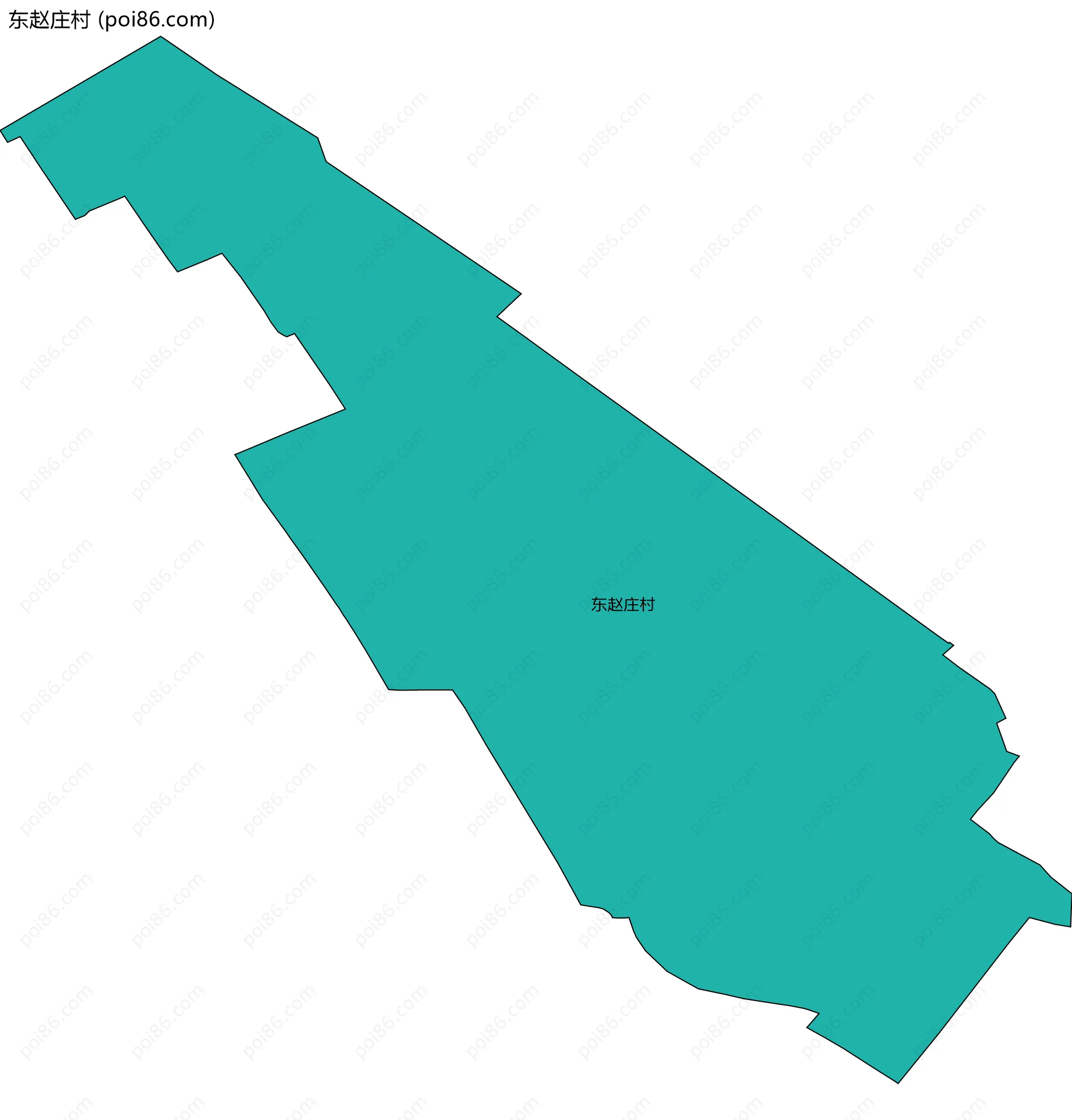 东赵庄村边界地图