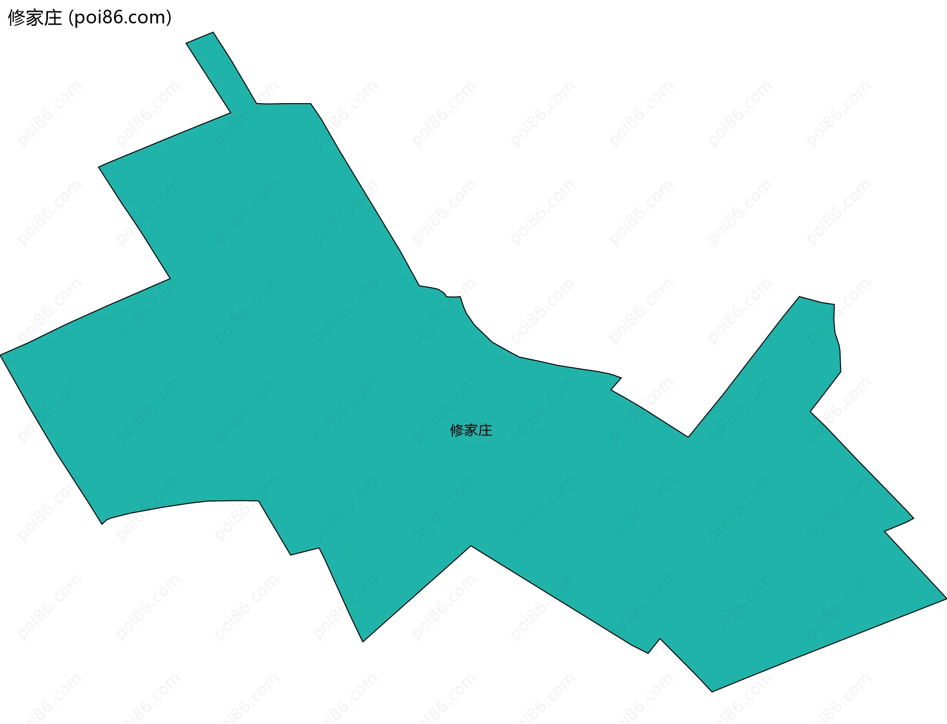 修家庄边界地图