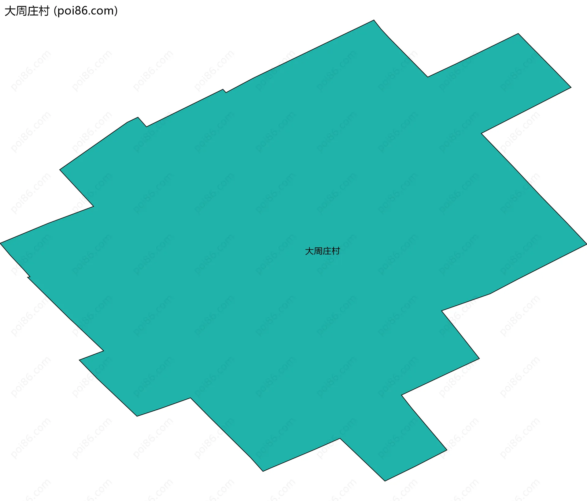 大周庄村边界地图