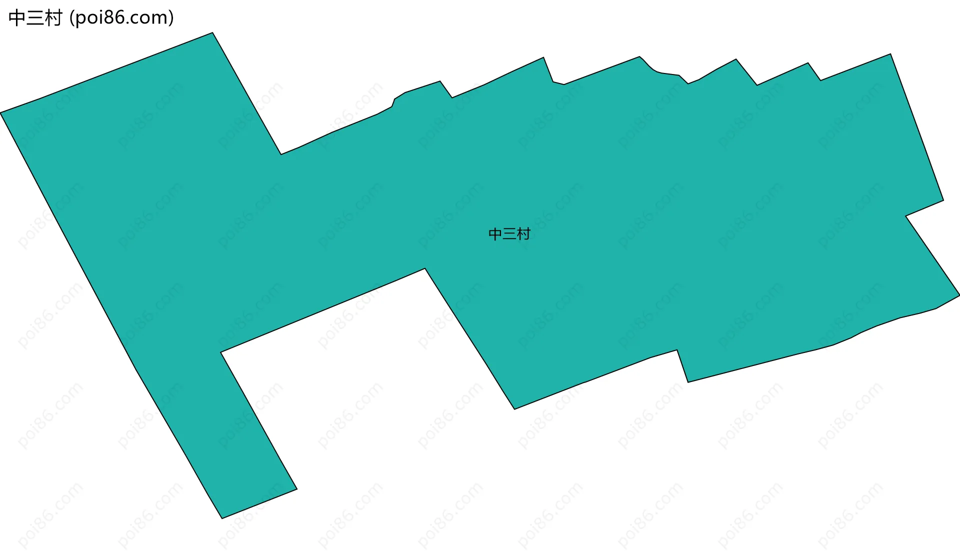 中三村边界地图