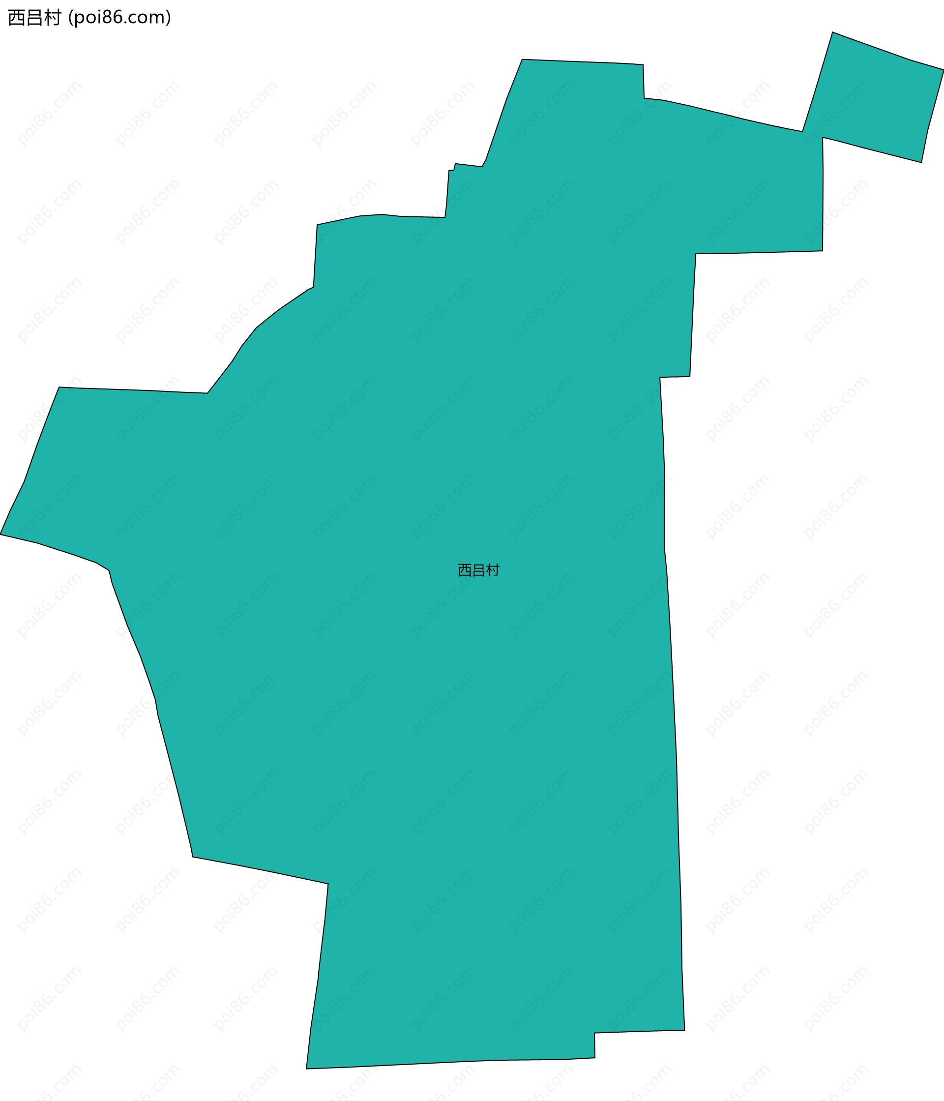 西吕村边界地图