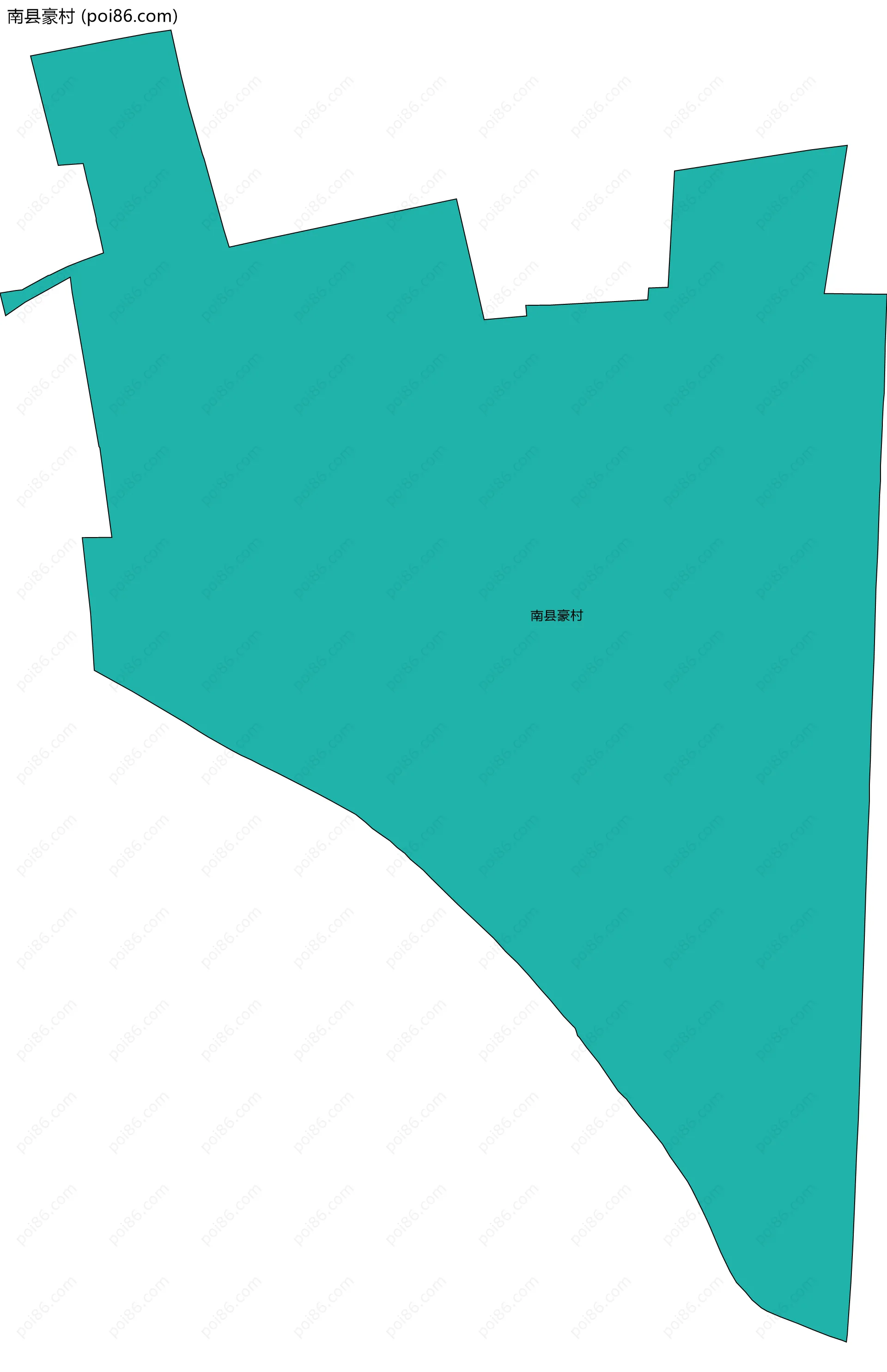 南县豪村边界地图