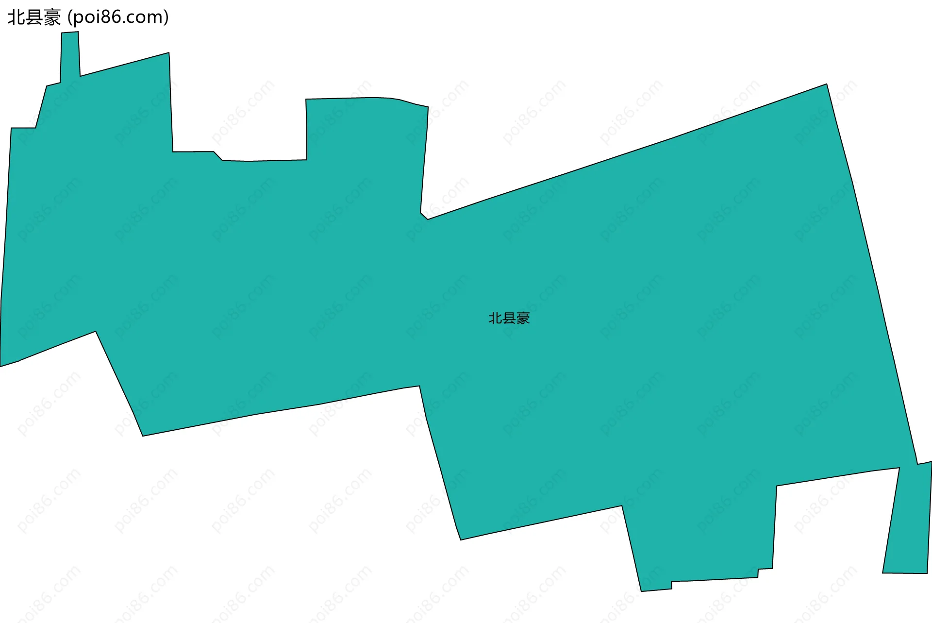 北县豪边界地图