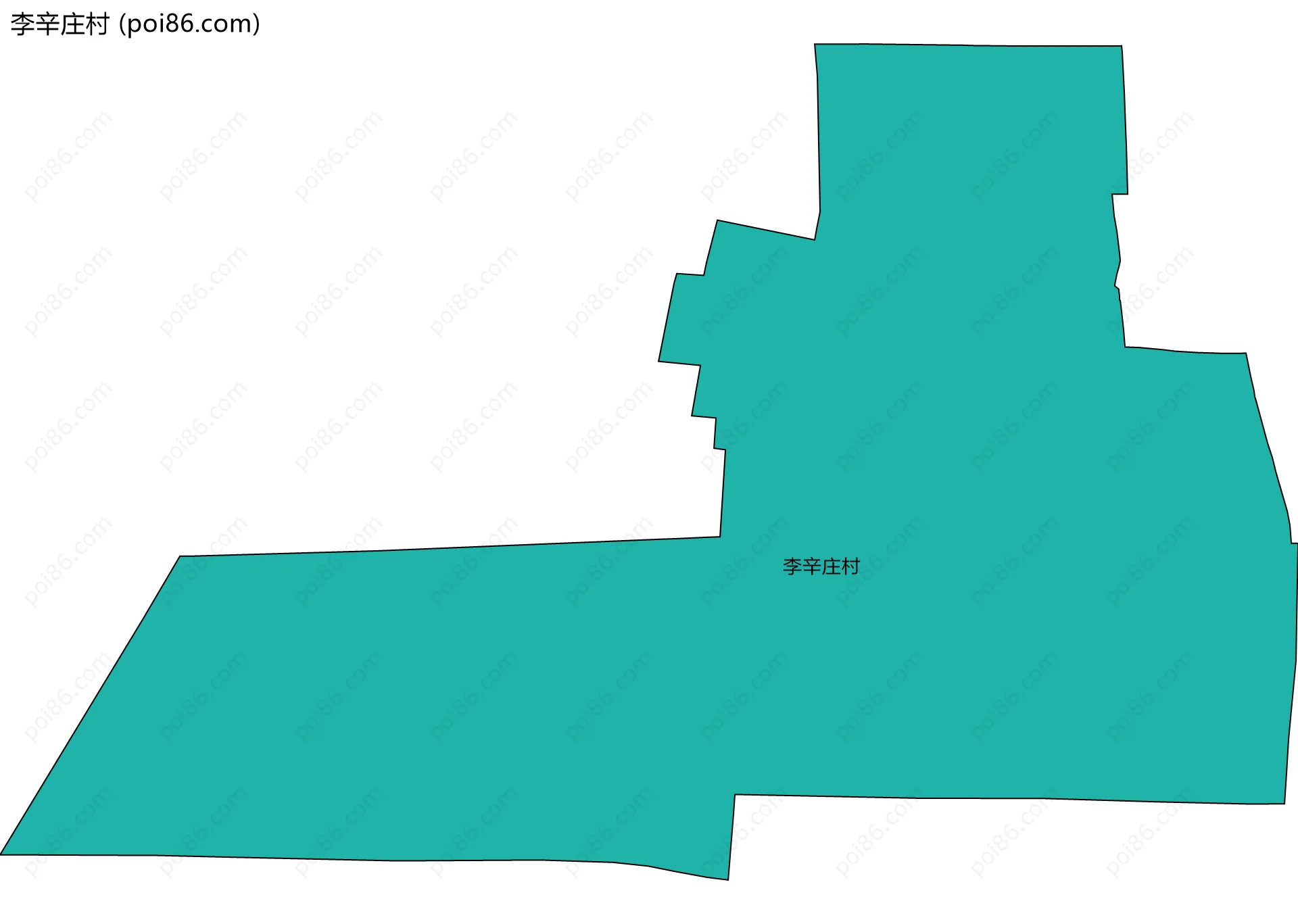 李辛庄村边界地图