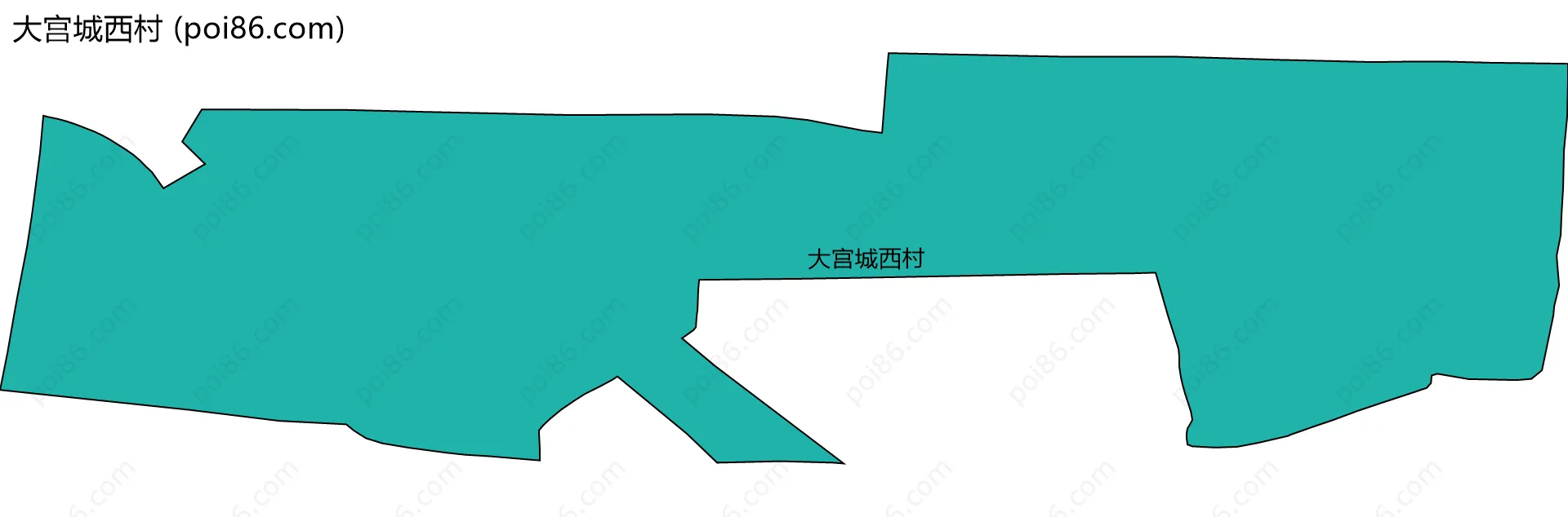 大宫城西村边界地图