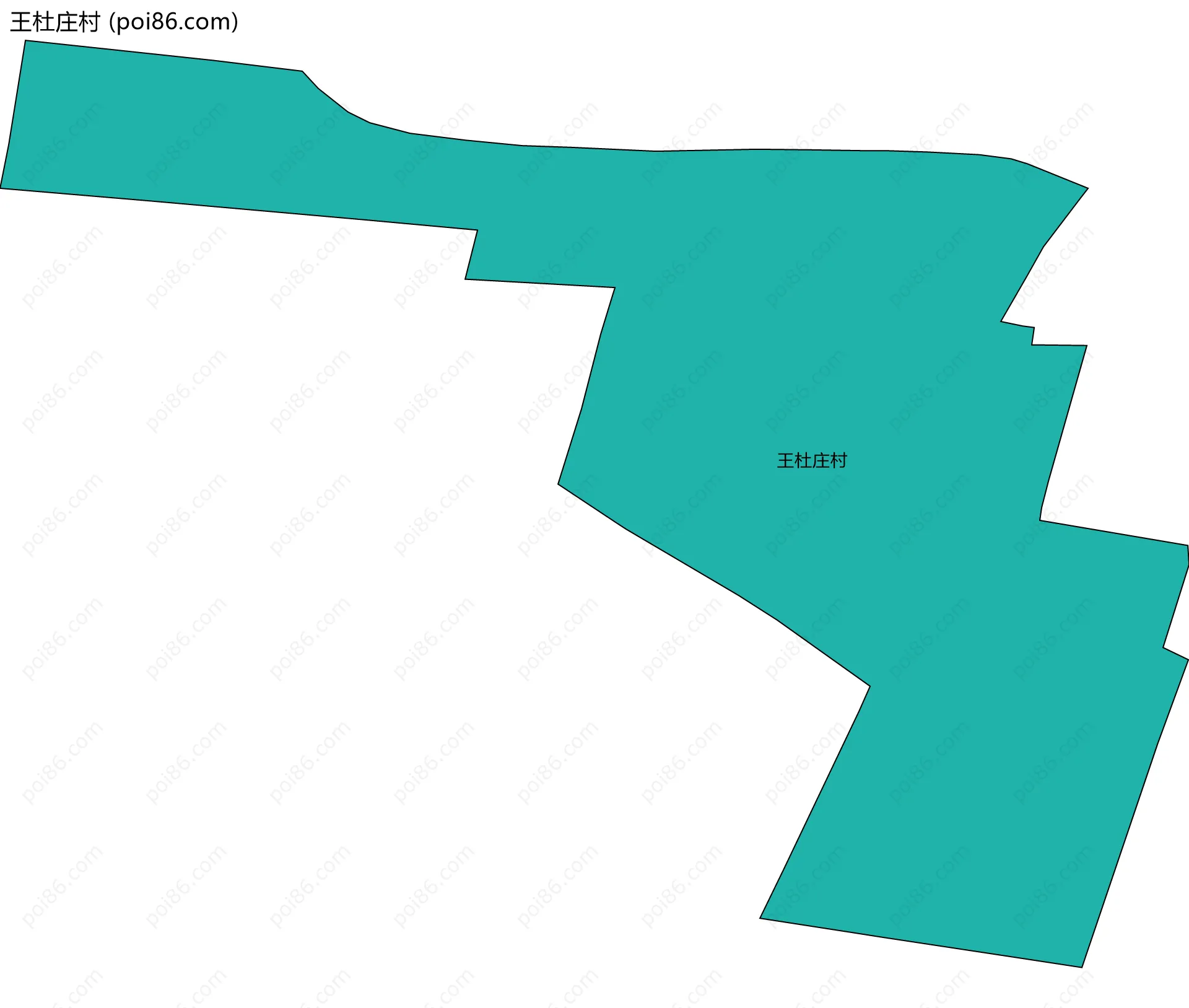 王杜庄村边界地图