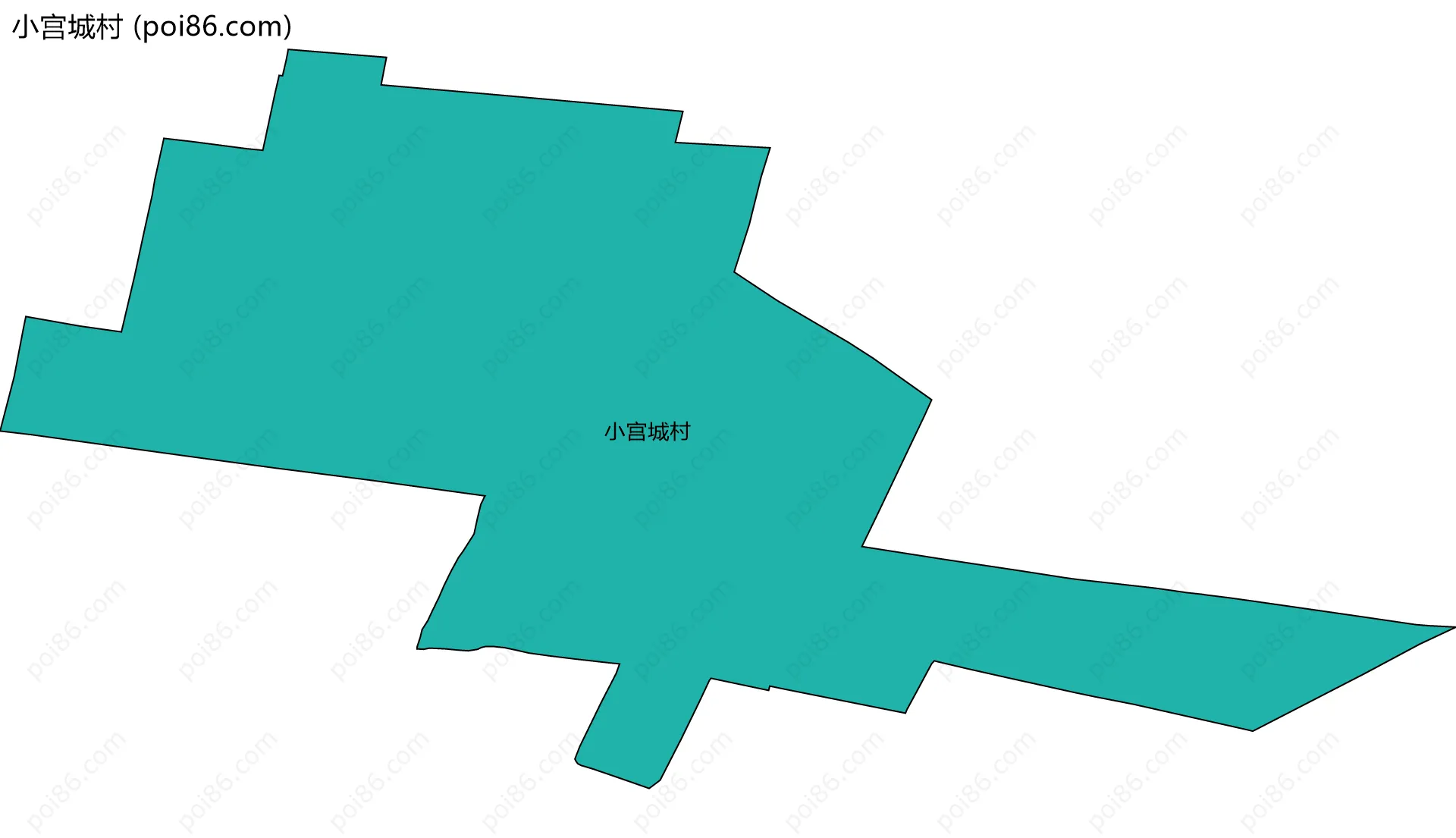 小宫城村边界地图