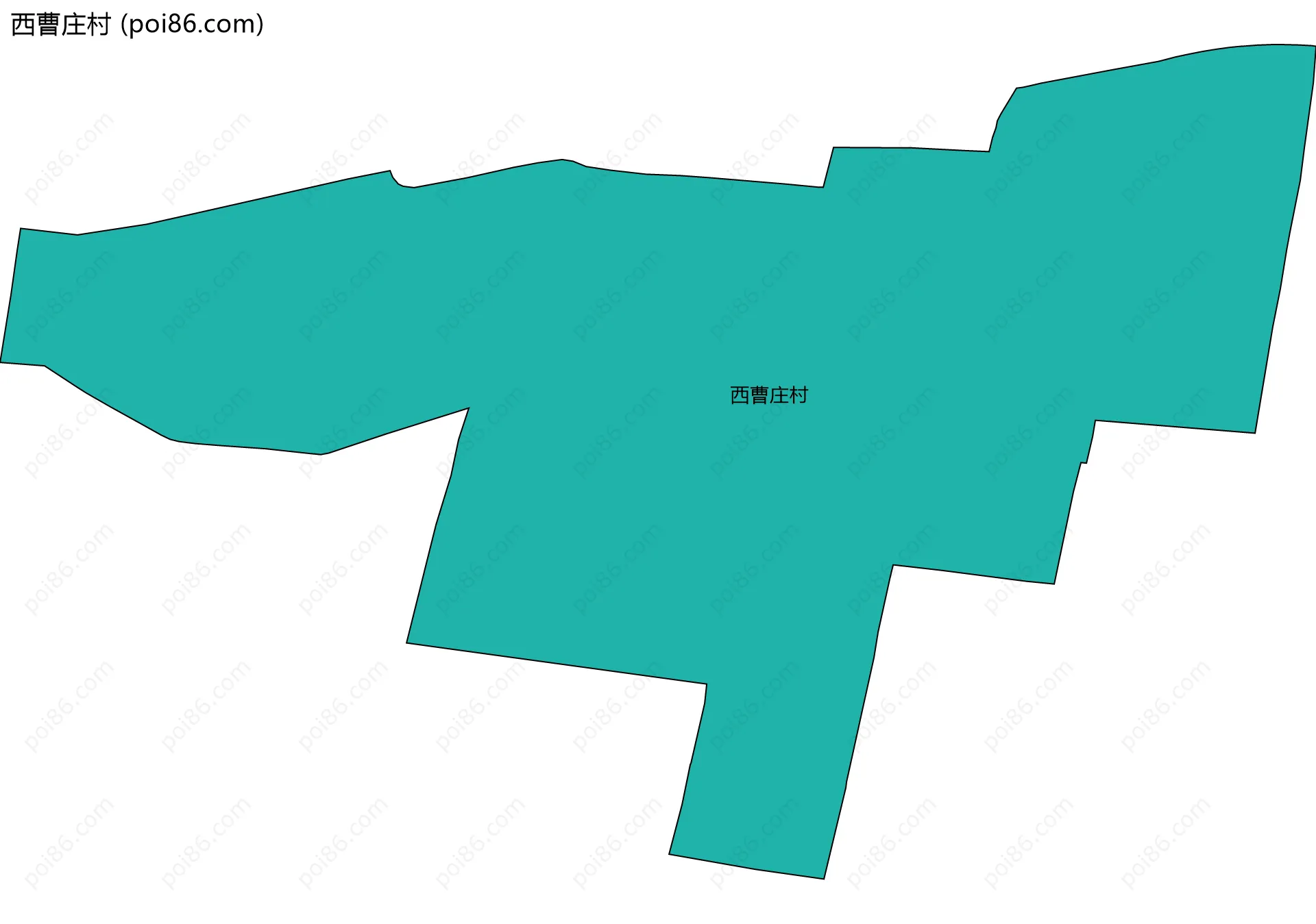 西曹庄村边界地图