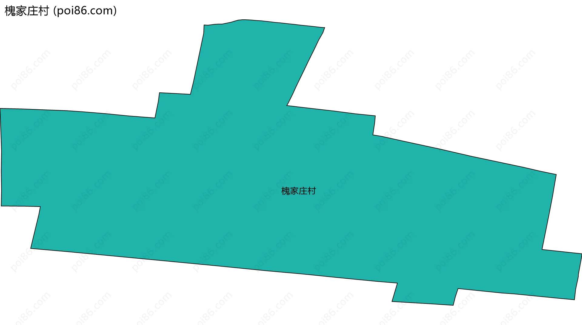 槐家庄村边界地图