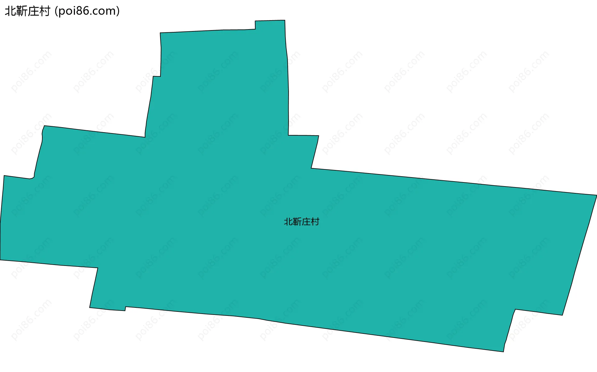 北靳庄村边界地图