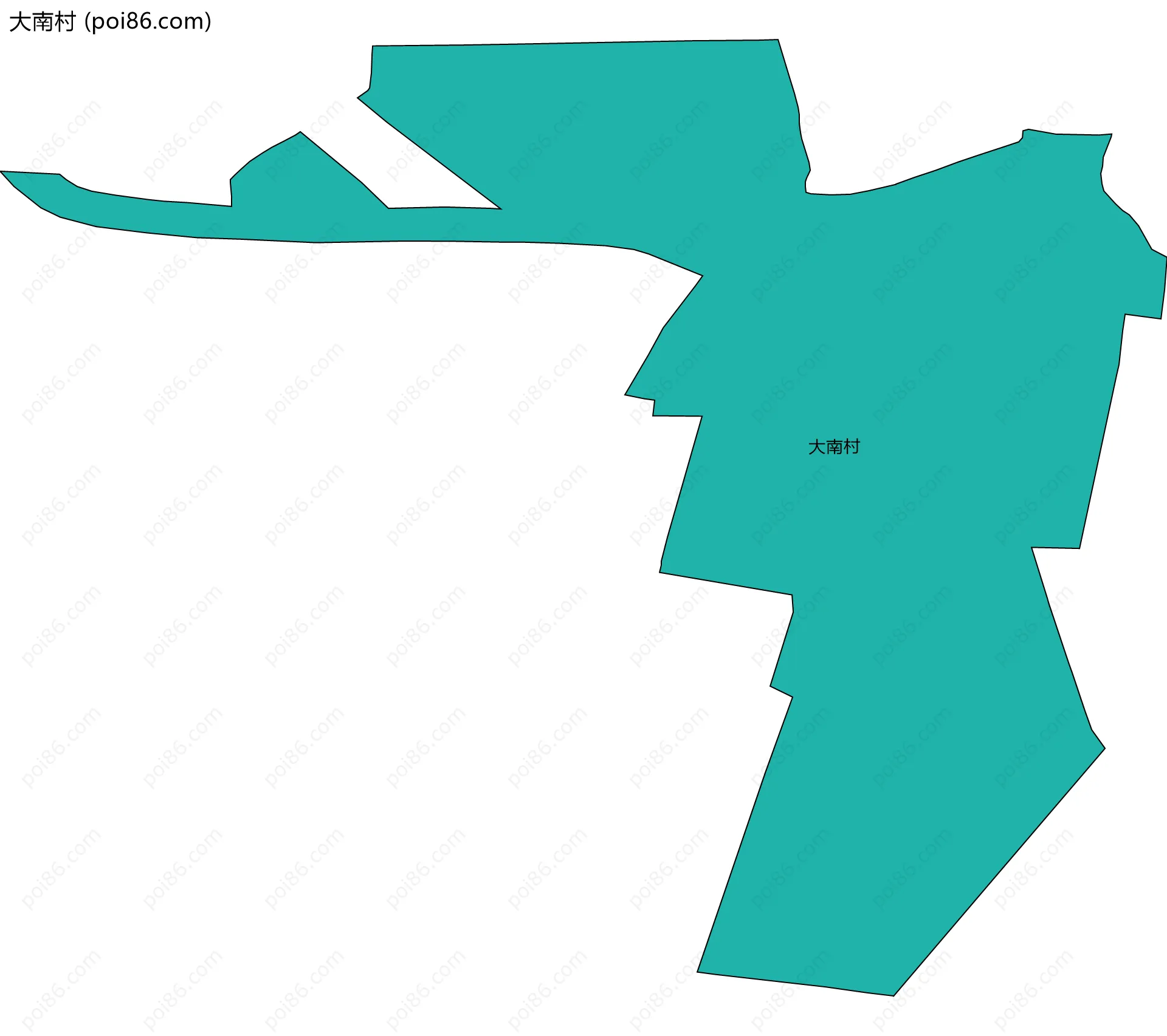 大南村边界地图