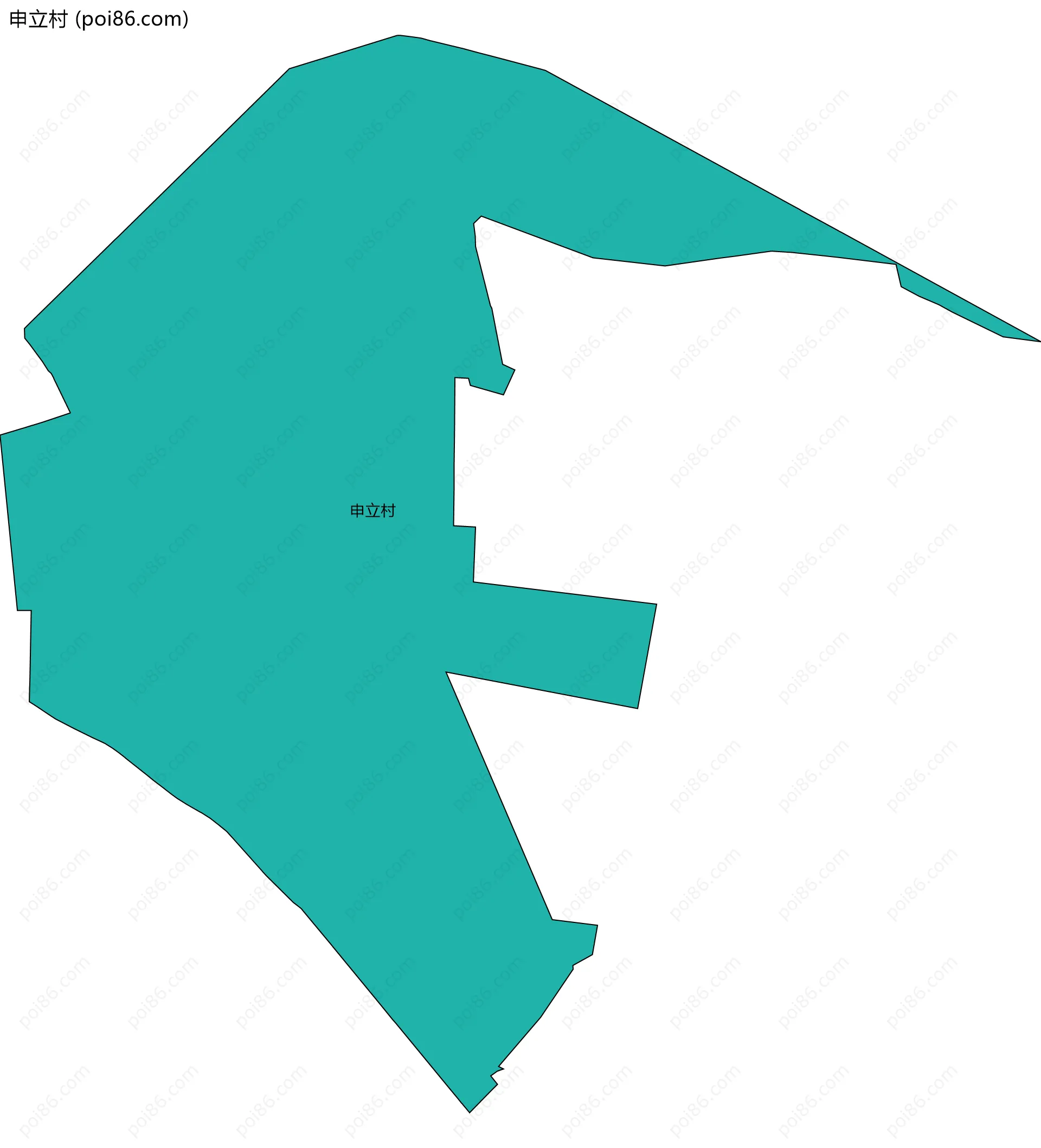 申立村边界地图