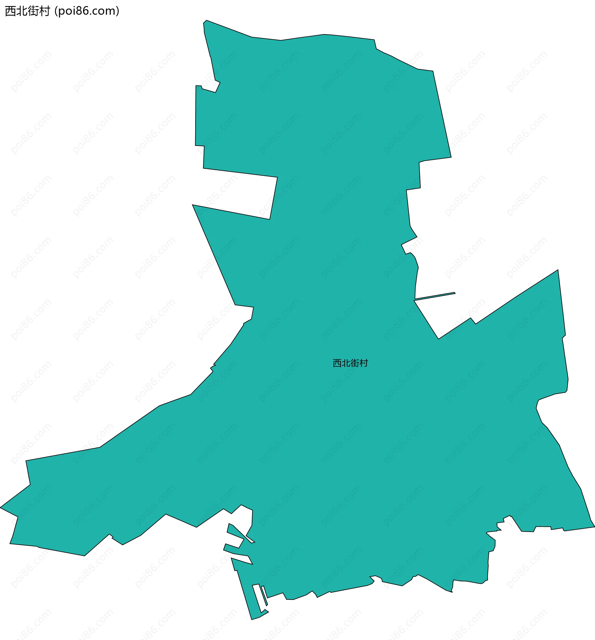 西北街村边界地图