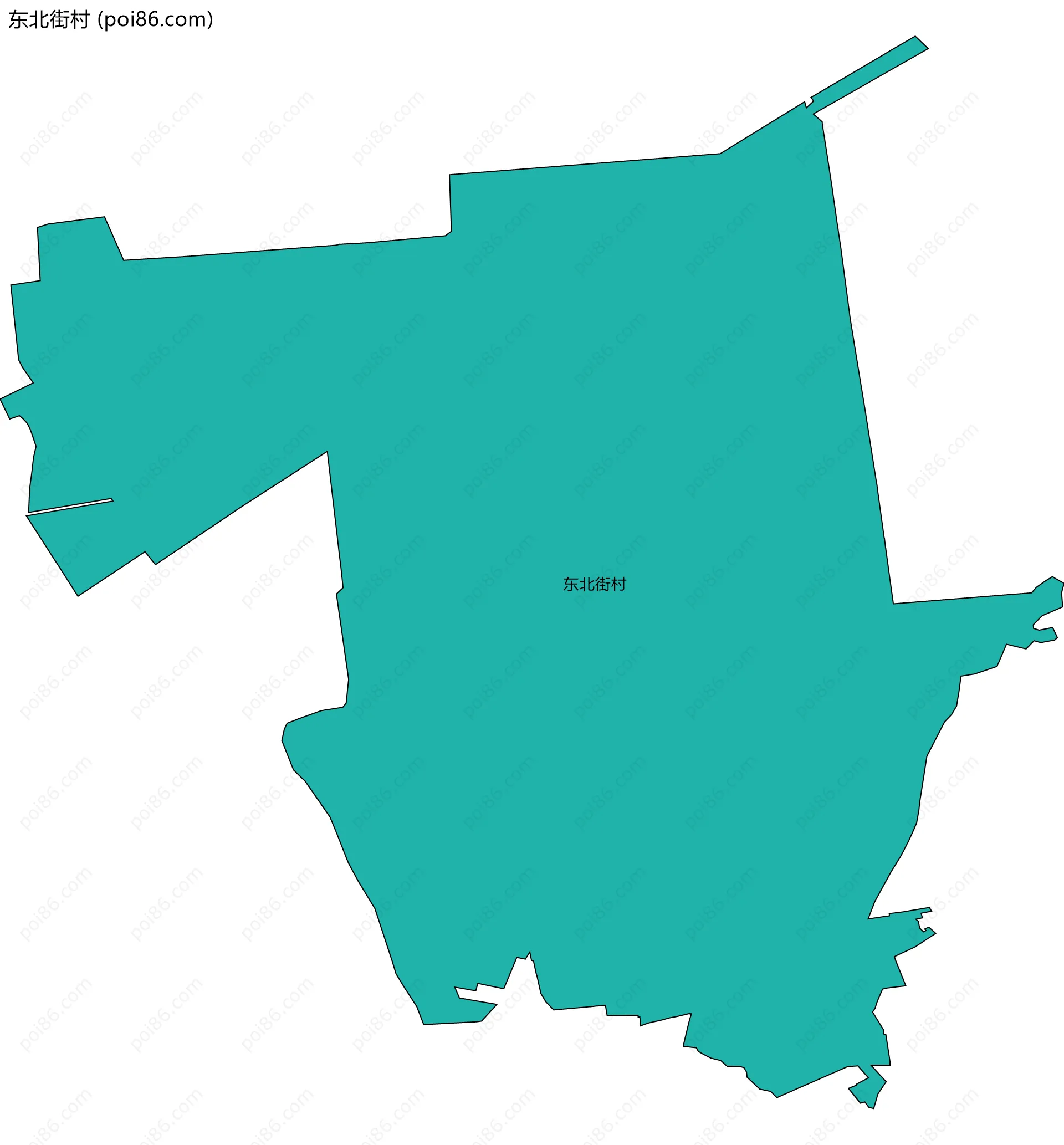 东北街村边界地图