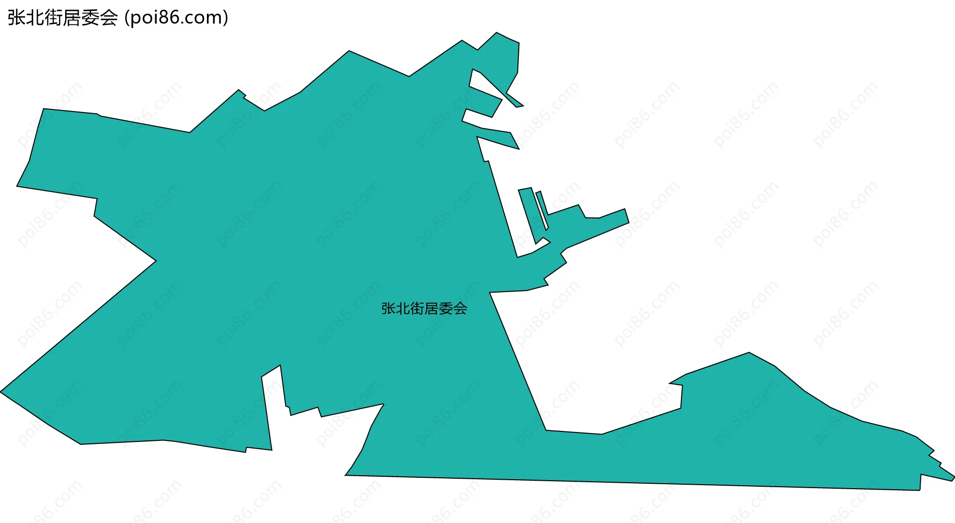 张北街居委会边界地图