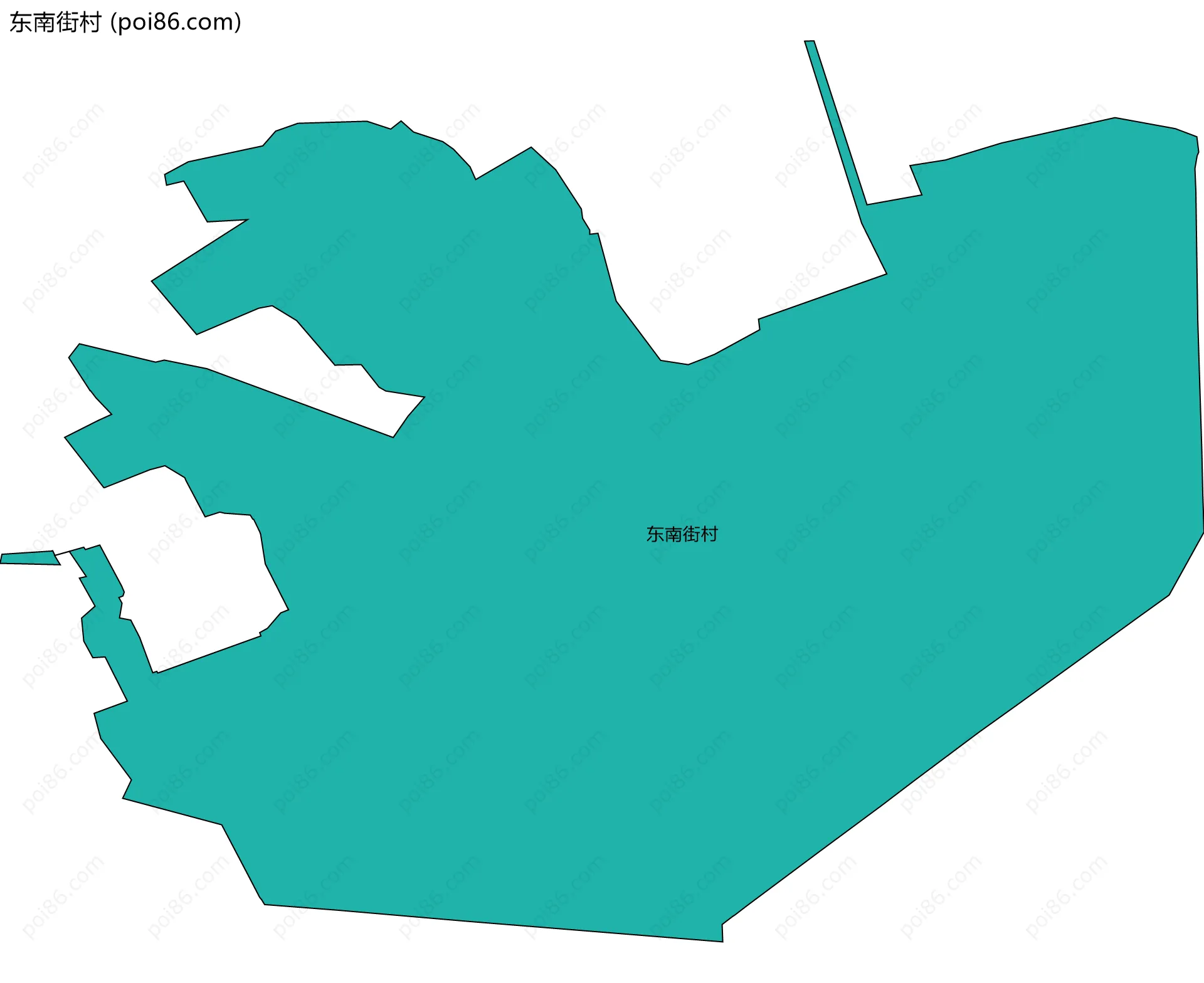东南街村边界地图
