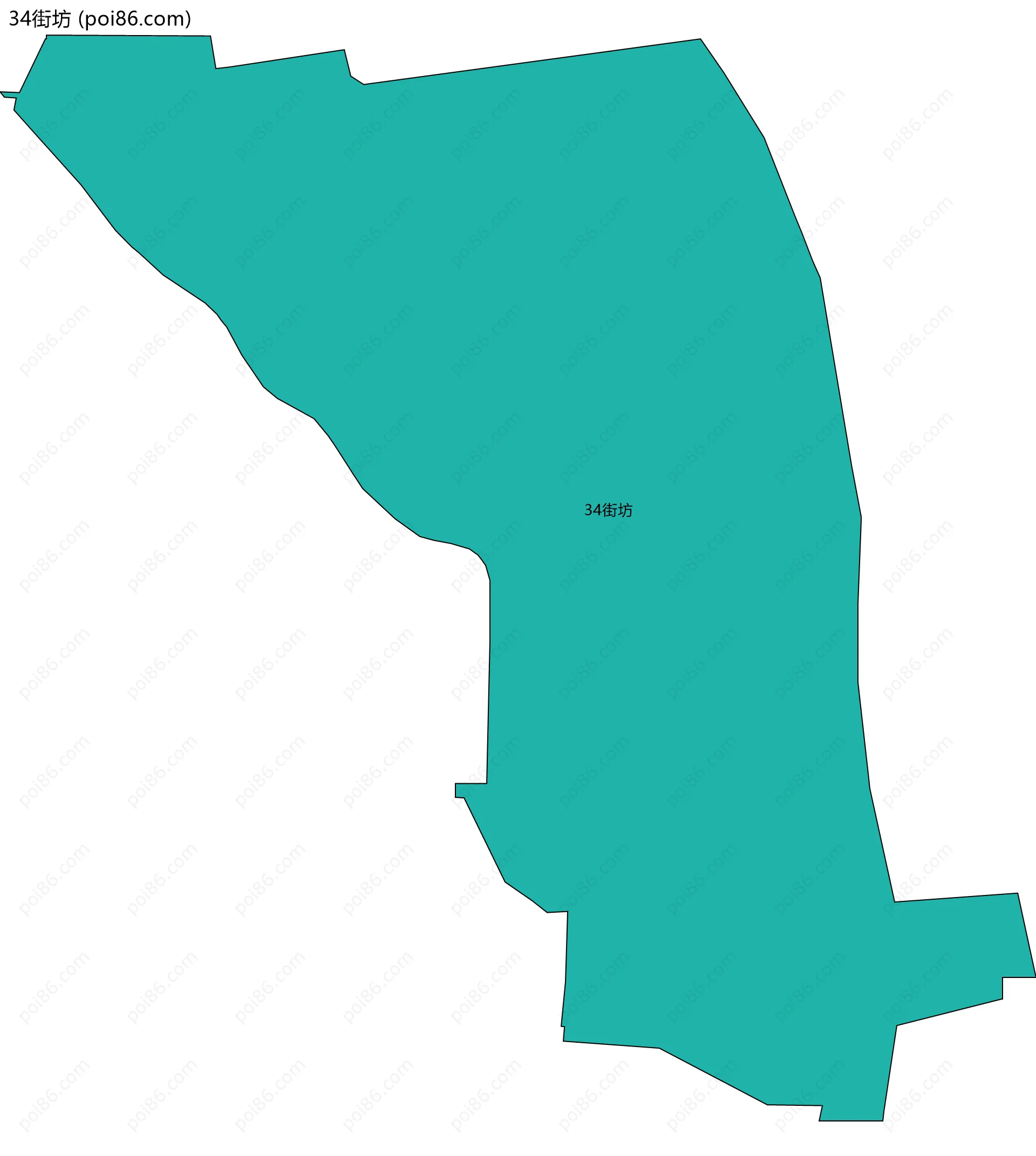 34街坊边界地图