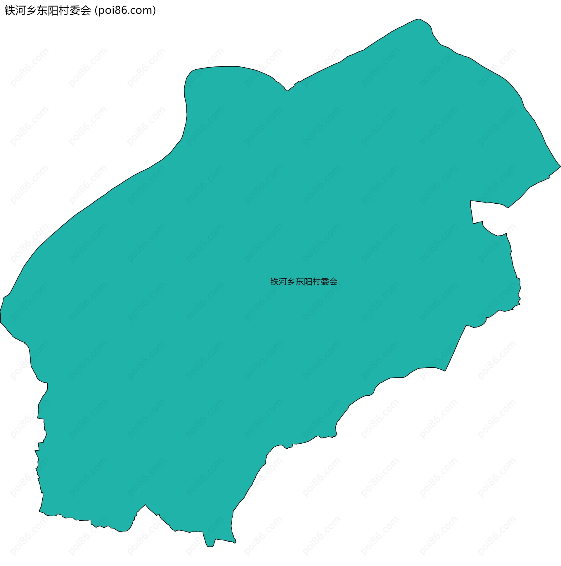 铁河乡东阳村委会边界地图