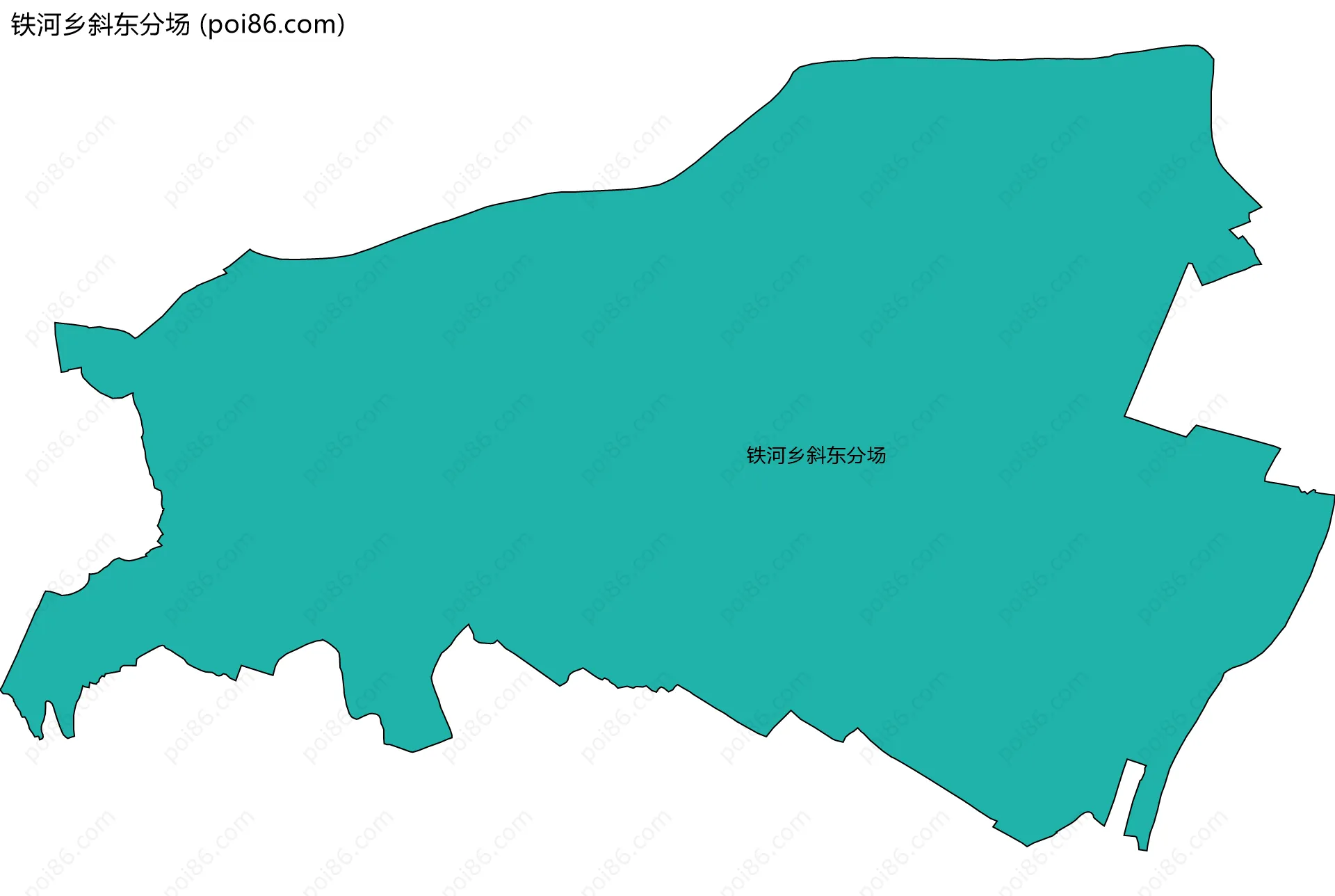 铁河乡斜东分场边界地图