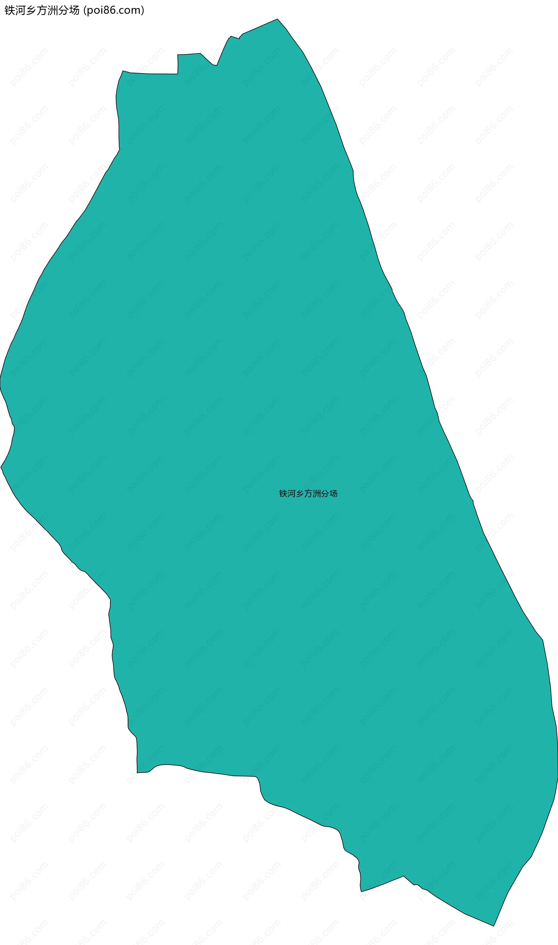 铁河乡方洲分场边界地图