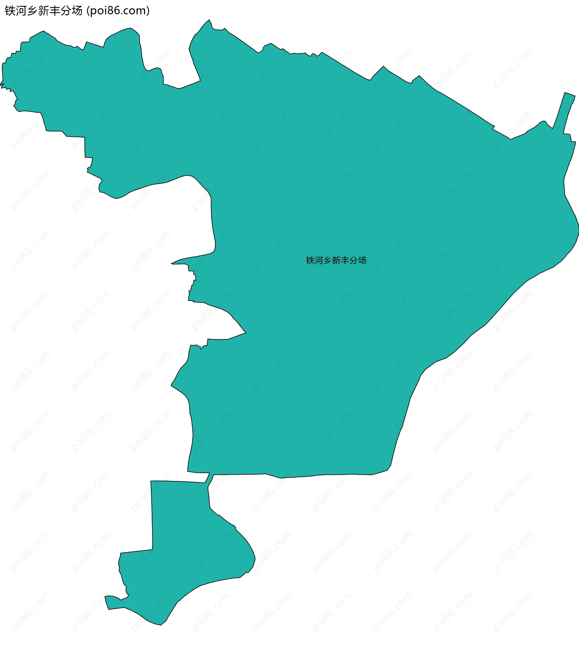 铁河乡新丰分场边界地图