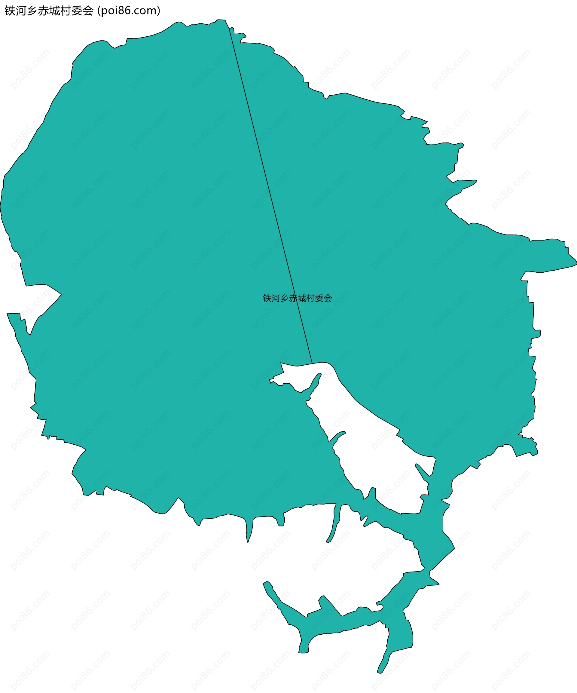 铁河乡赤城村委会边界地图
