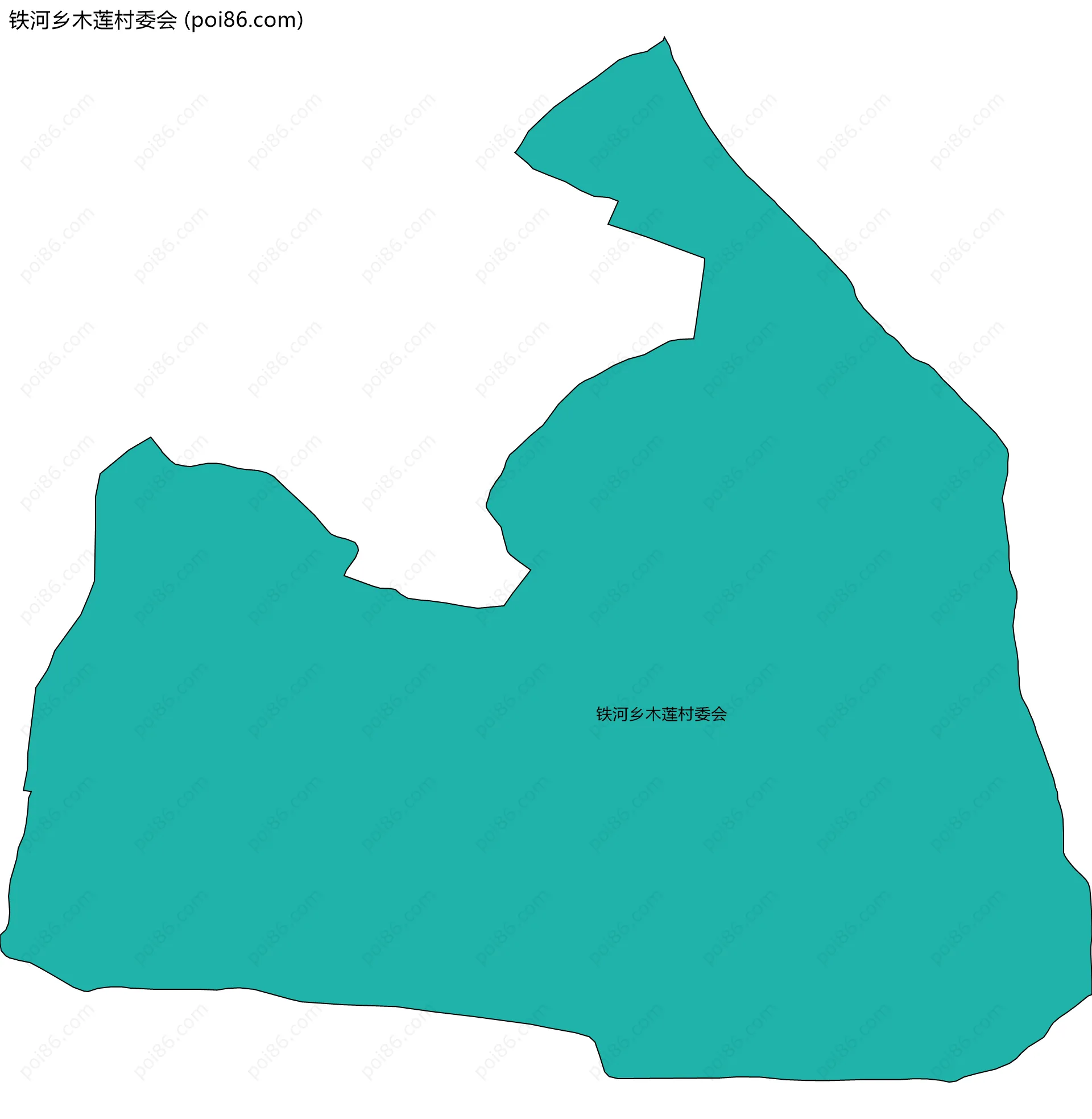 铁河乡木莲村委会边界地图