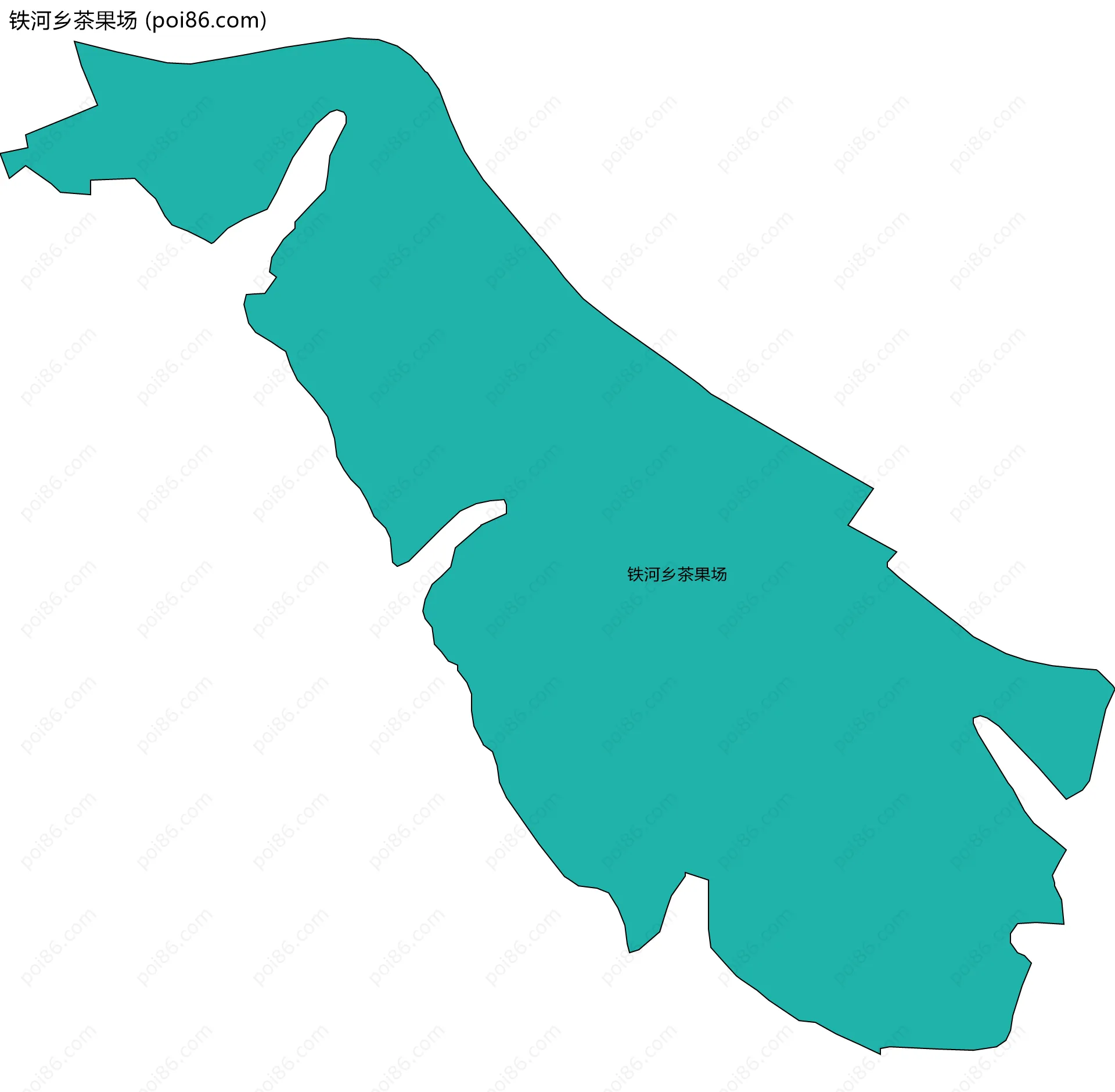 铁河乡茶果场边界地图