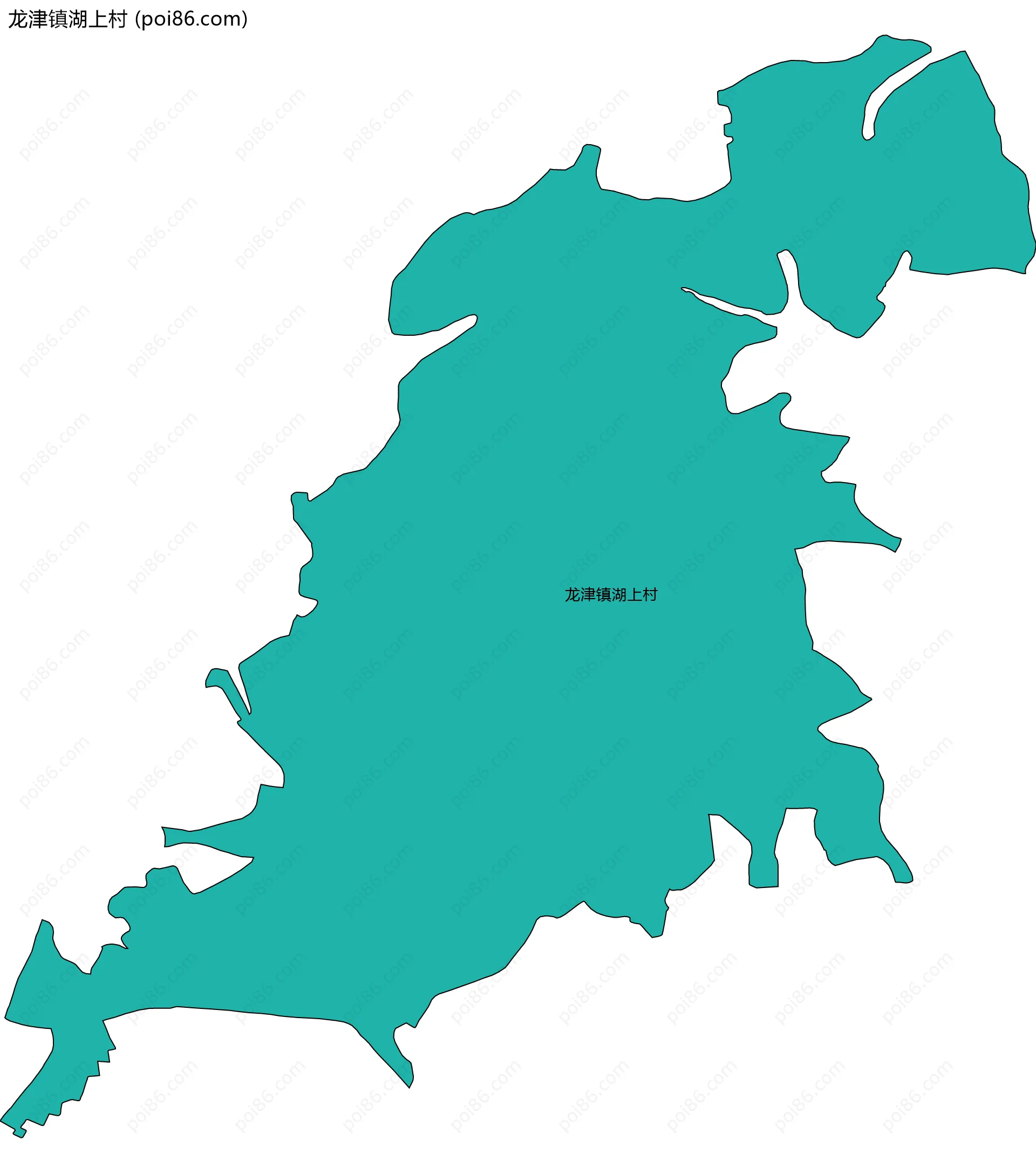 龙津镇湖上村边界地图