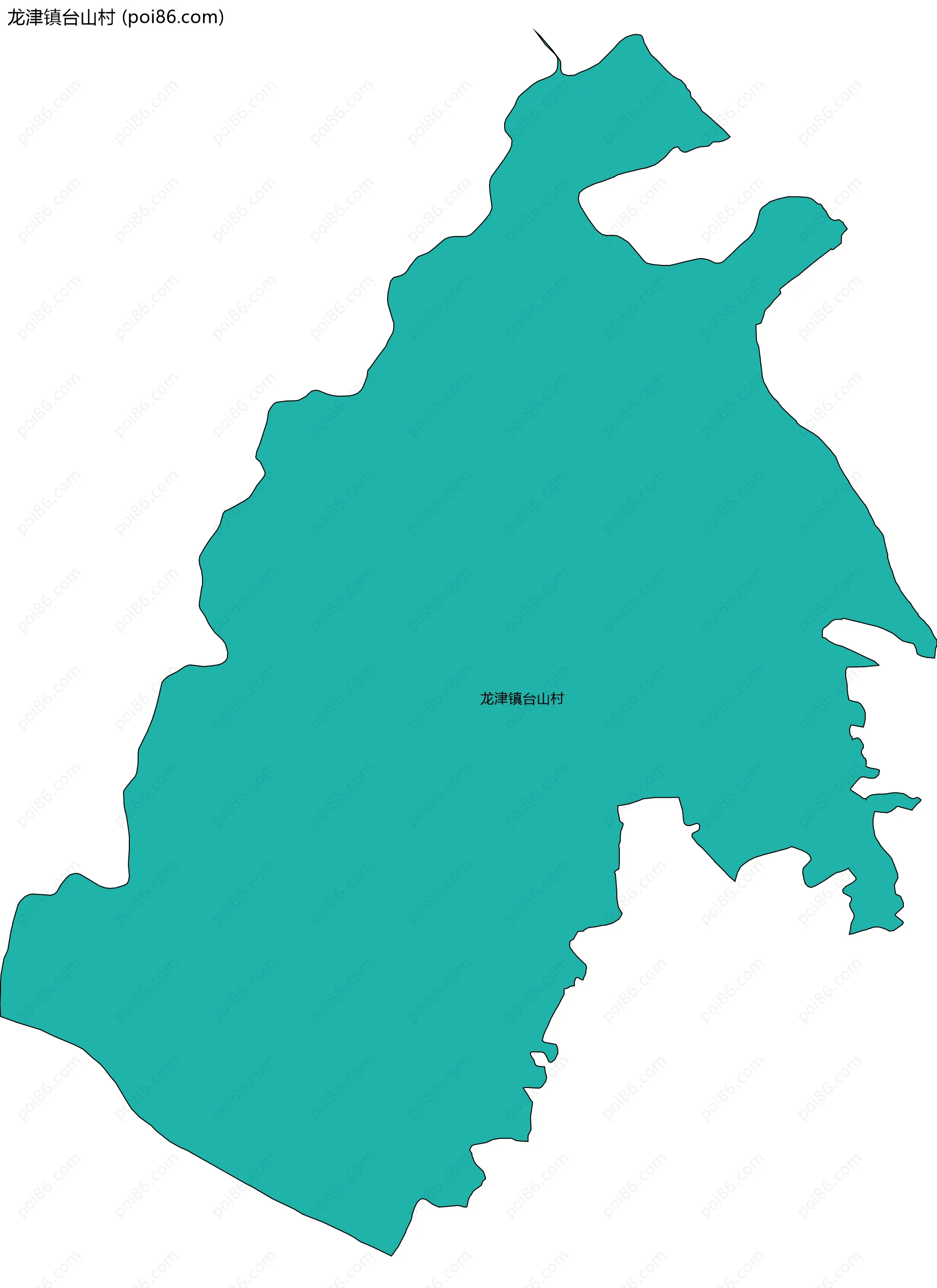 龙津镇台山村边界地图