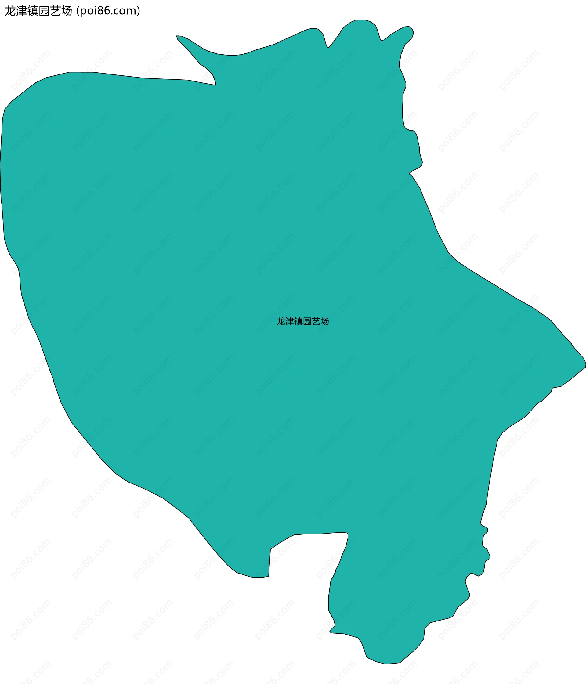 龙津镇园艺场边界地图