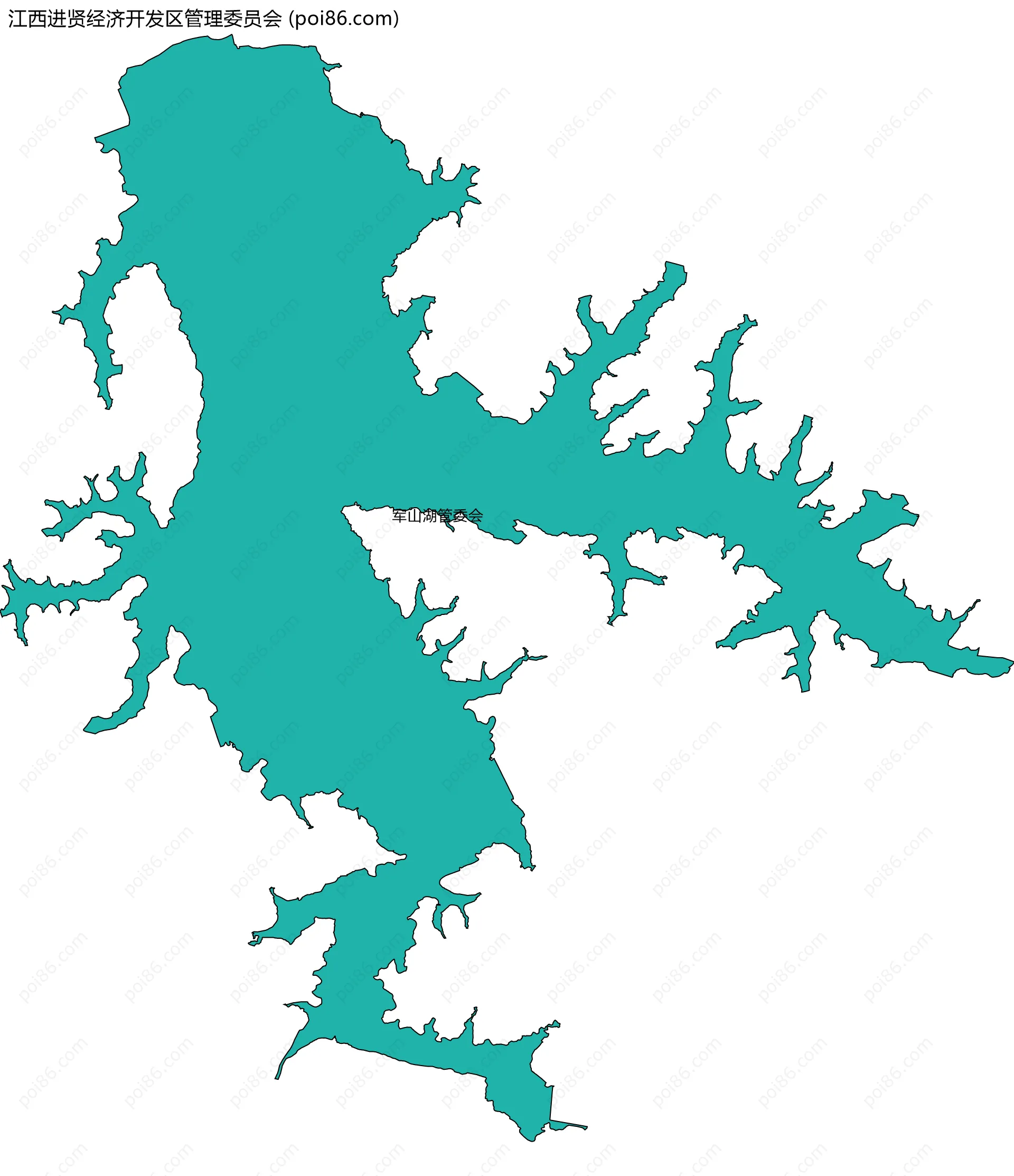 江西进贤经济开发区管理委员会边界地图(五级行政区划)