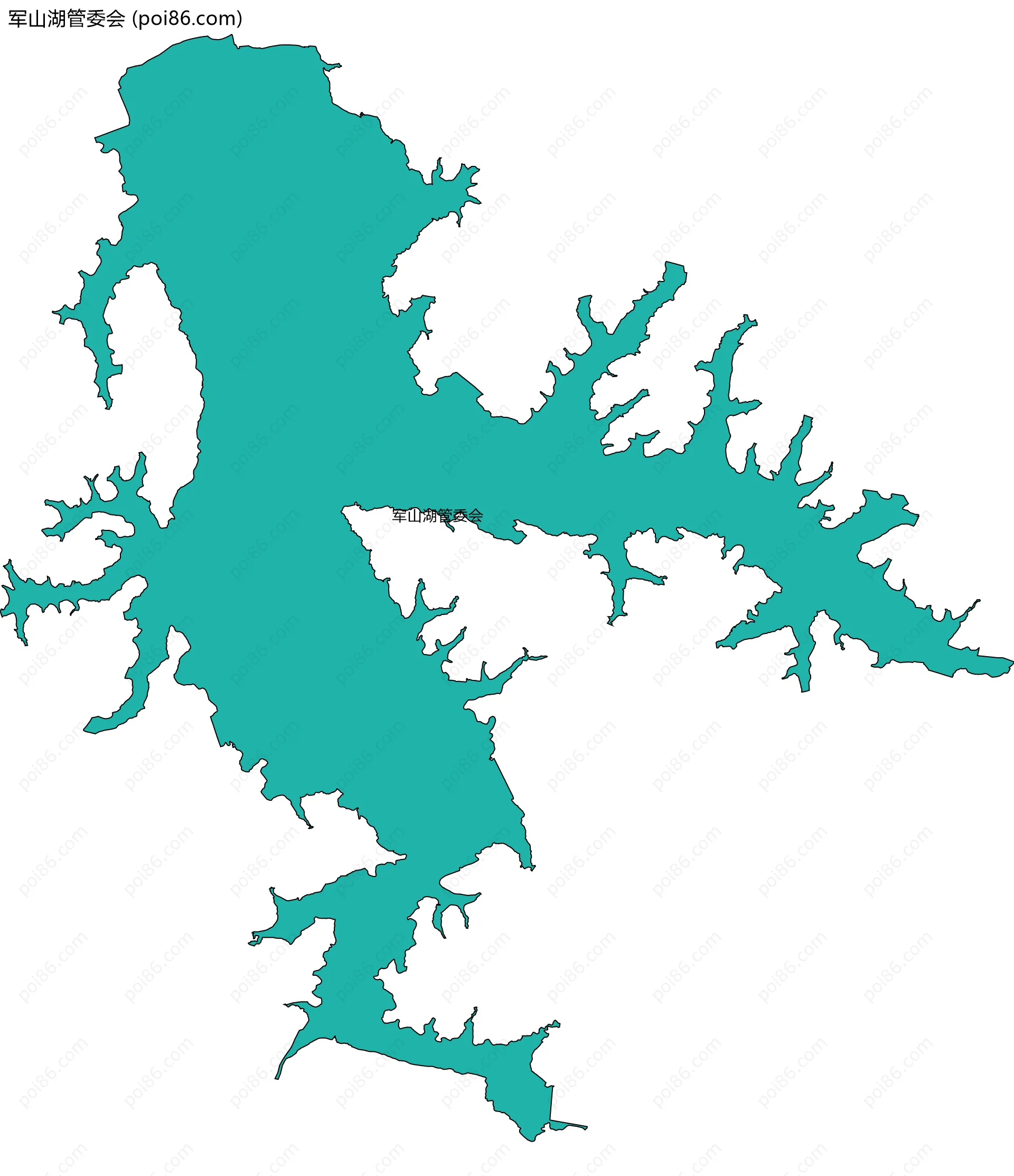 军山湖管委会边界地图